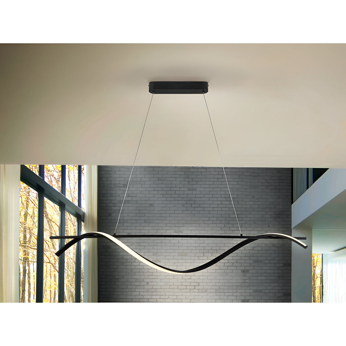 Asure LED Light Linear Suspension 48W 3000K - Black