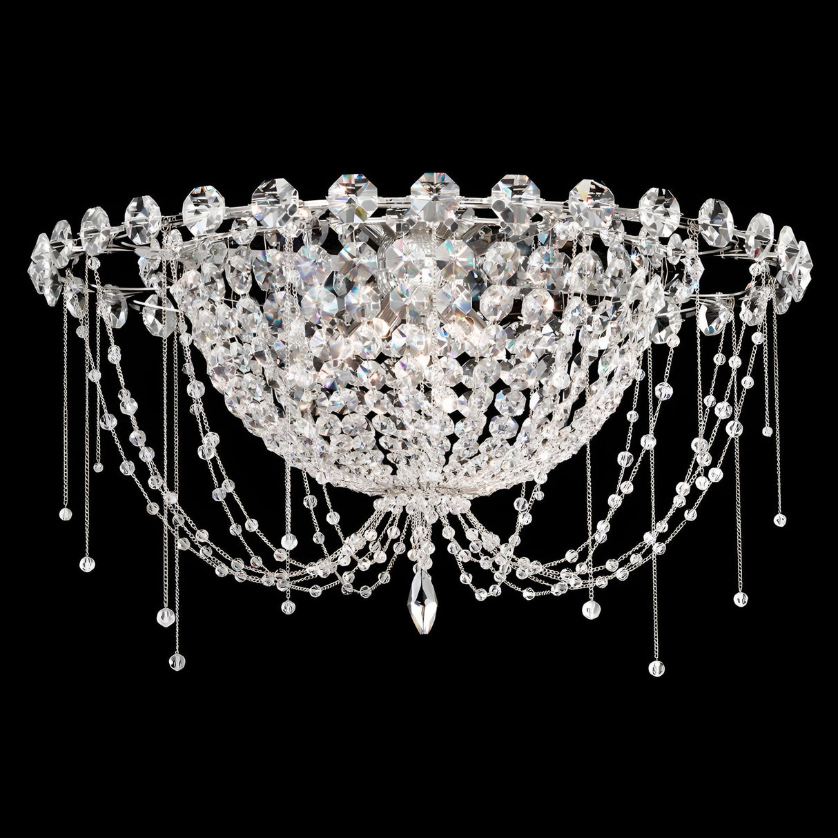 Amara 5 Light K9 Crystal Celling Light - Chrome