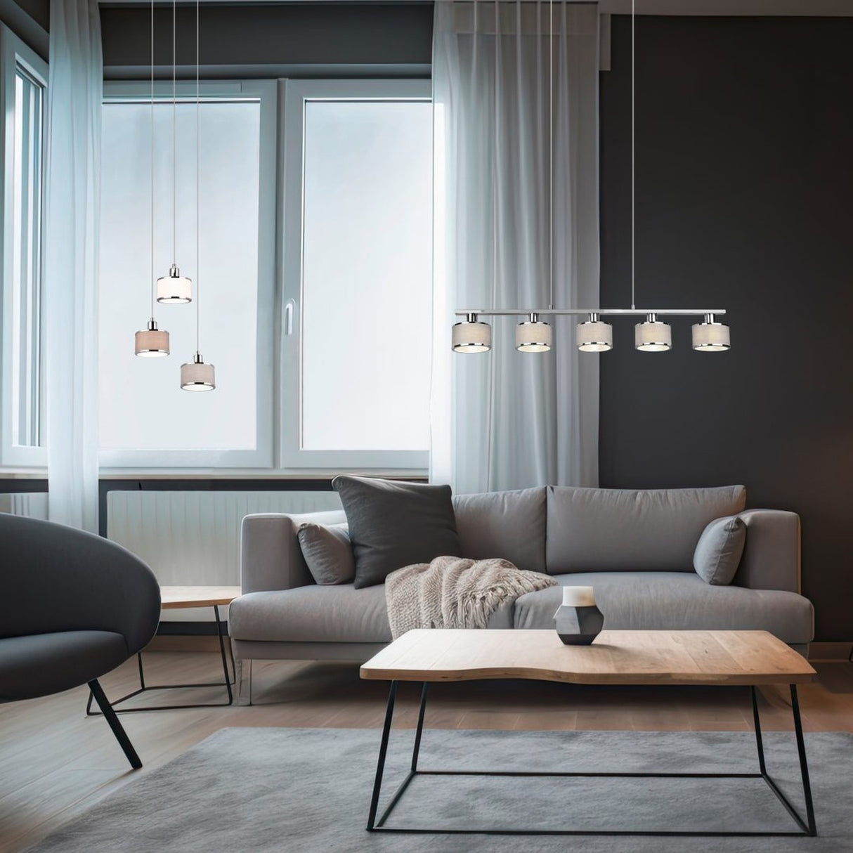 Kaprun 5 Light Linear Chandelier – Chrome