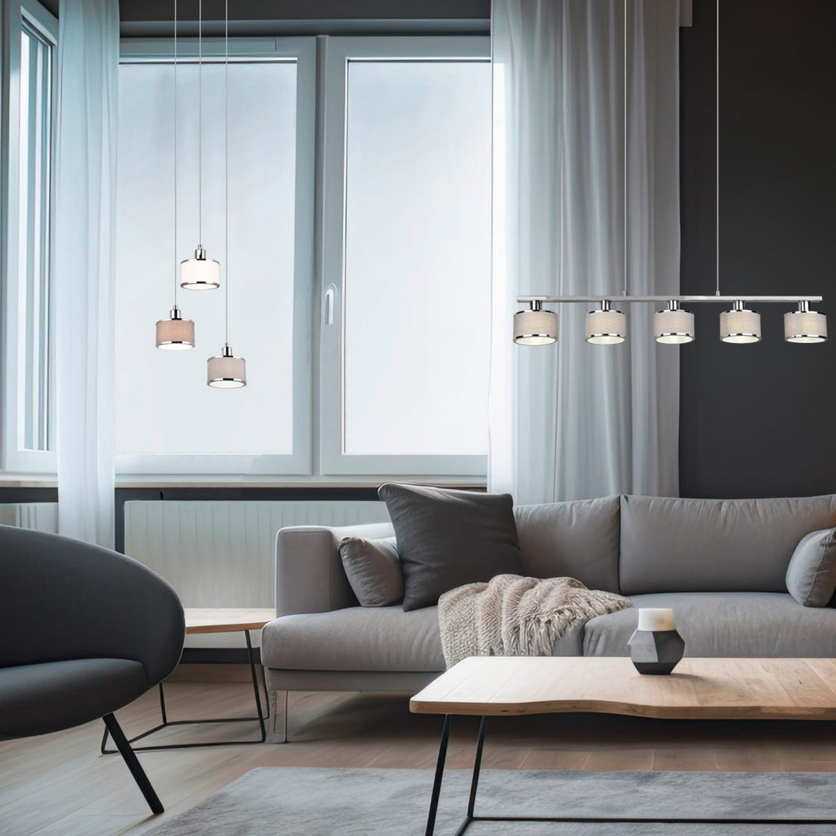 Kaprun 3 Light Chandelier – Chrome
