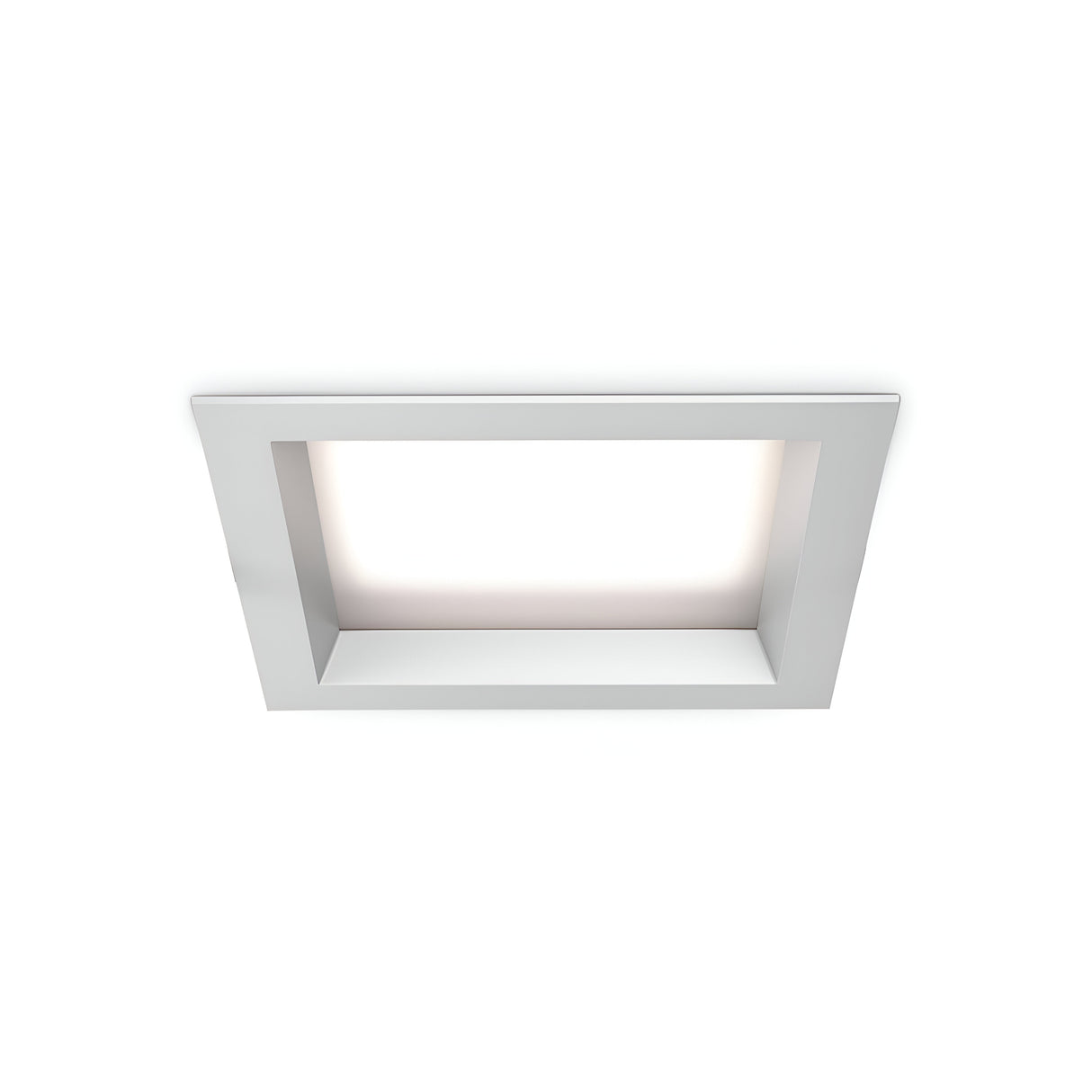 Introducing the Radiara-2 Square LED Recessed Downlight, measuring 215mm and featuring a captivating modern design. This 25W fixture emits a warm, diffused glow at 3000K. Its white frame offers a stylish contrast against the ceiling while ensuring longevity with its IP65 durability rating.