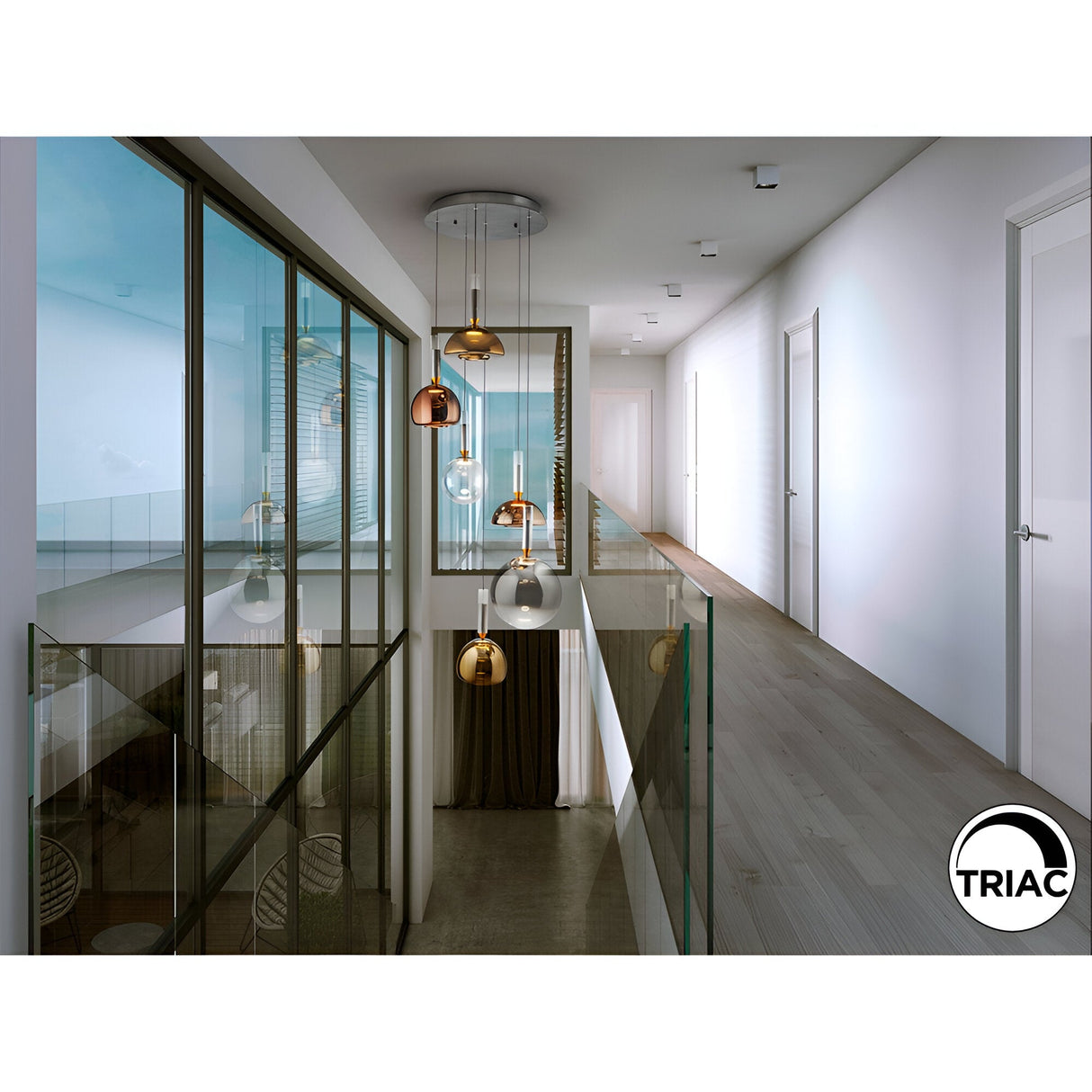 Charlize 6 Light Dimmable LED Cluster Pendant Light 36W 3000K - Multicoloured