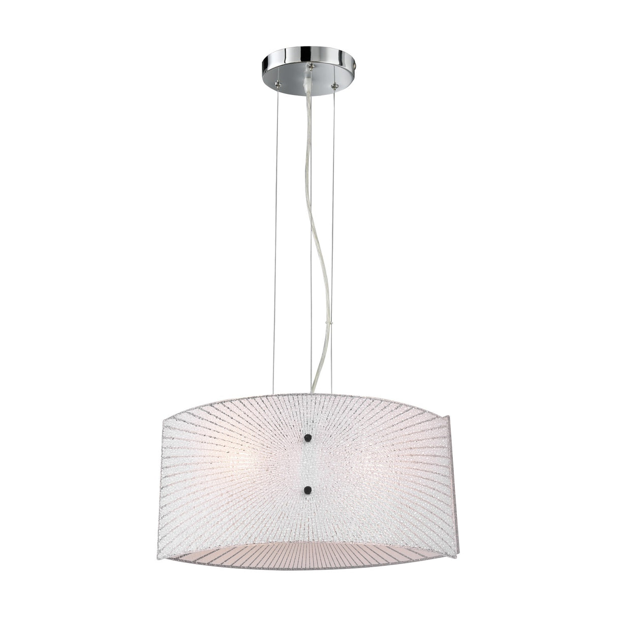 Elisa 2 Light Glass Chandelier – Chrome