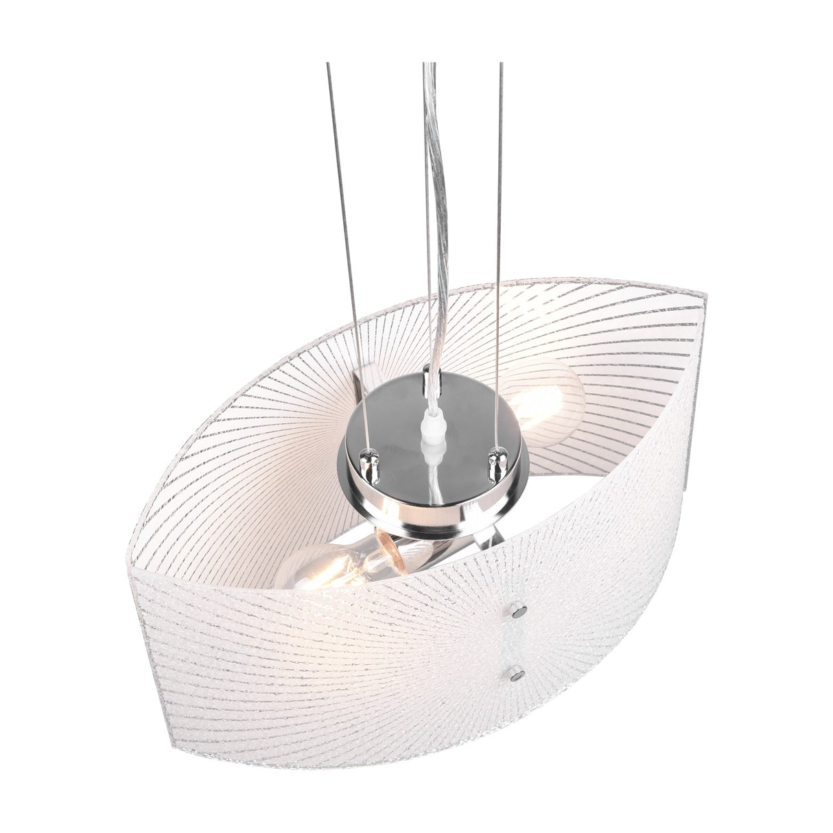 Elisa 2 Light Glass Chandelier – Chrome