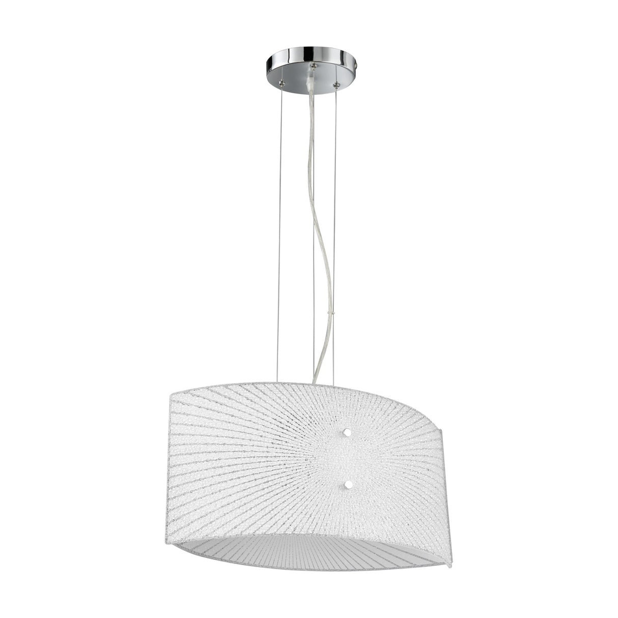 Elisa 2 Light Glass Chandelier – Chrome