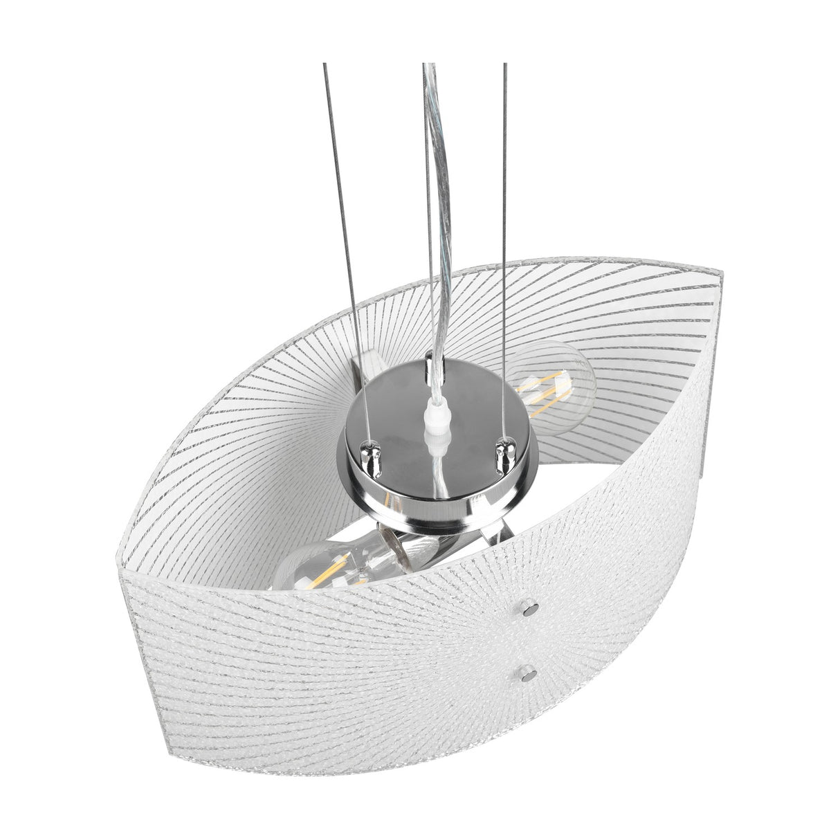Elisa 2 Light Glass Chandelier – Chrome