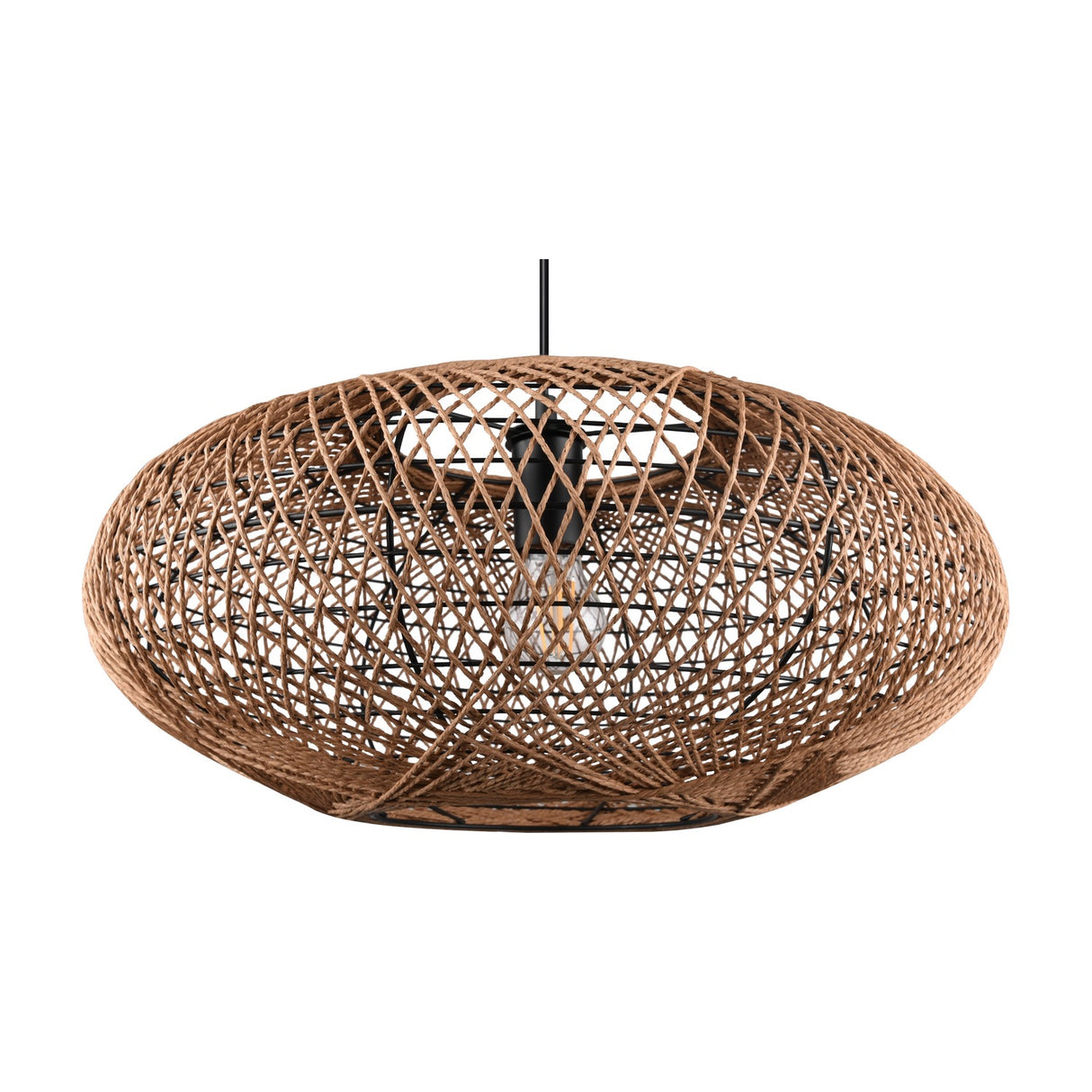 Hedda Rattan Pendant – Matt Black