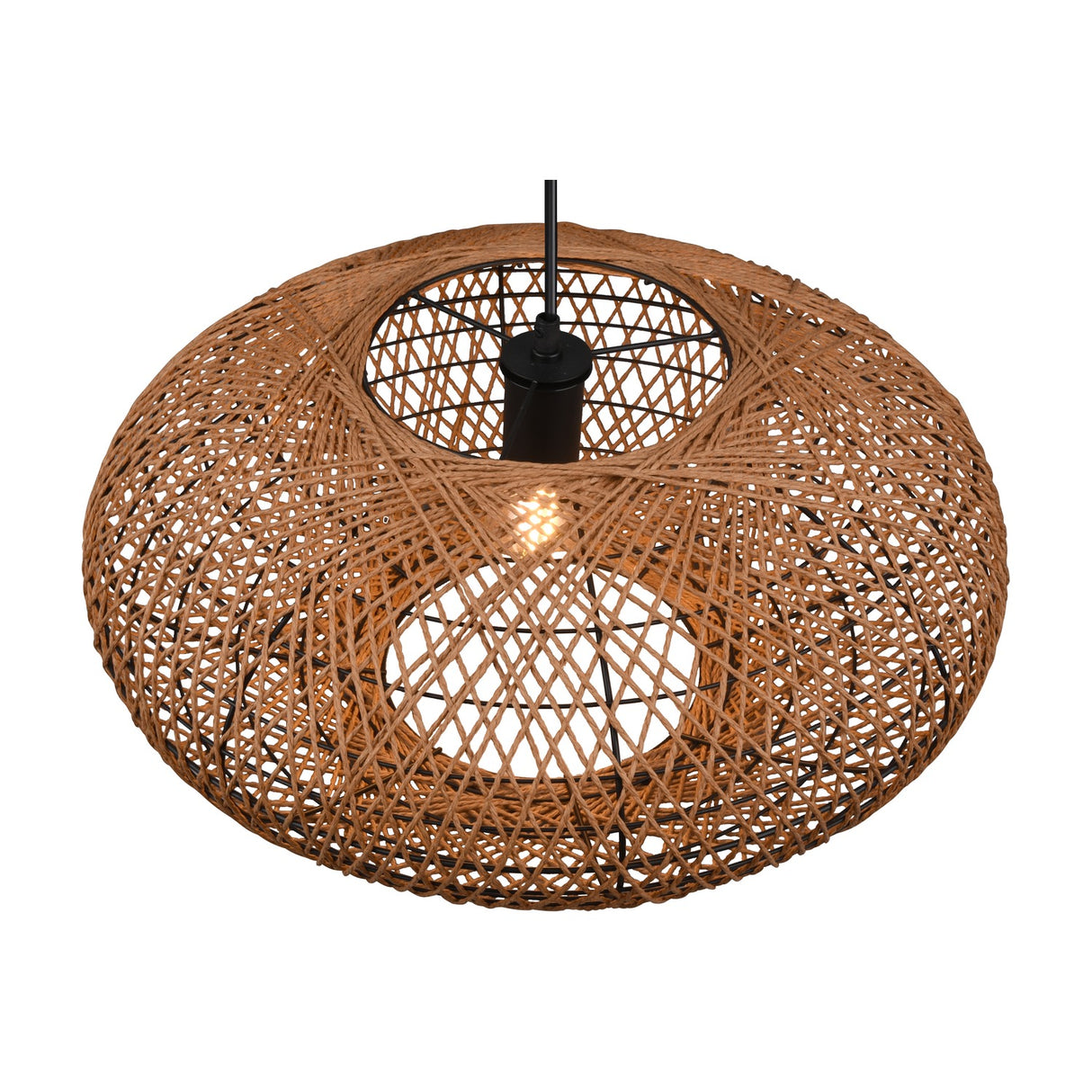 Hedda Rattan Pendant – Matt Black