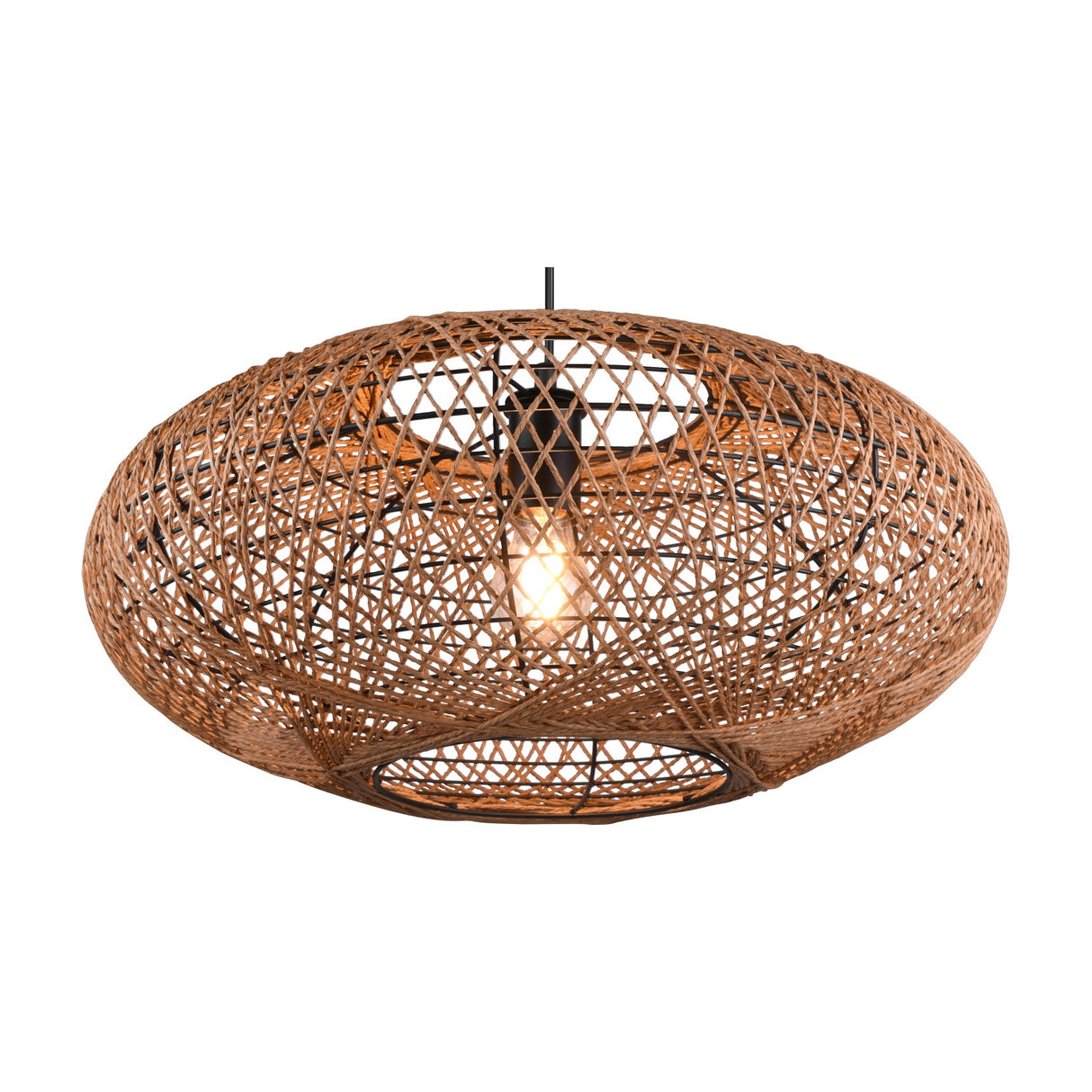 Hedda Rattan Pendant – Matt Black