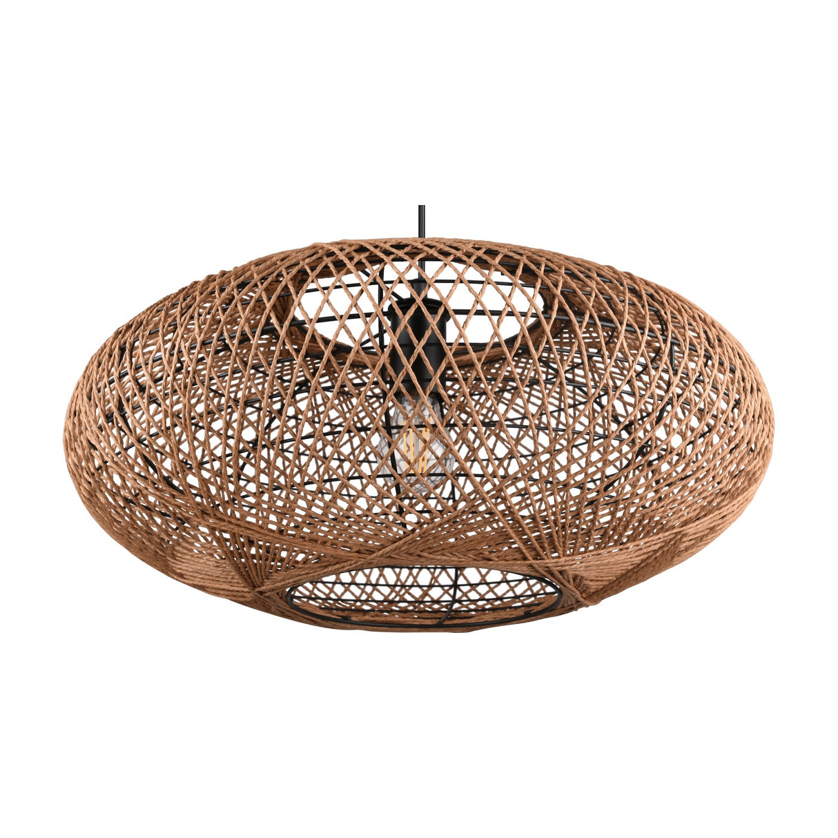 Hedda Rattan Pendant – Matt Black