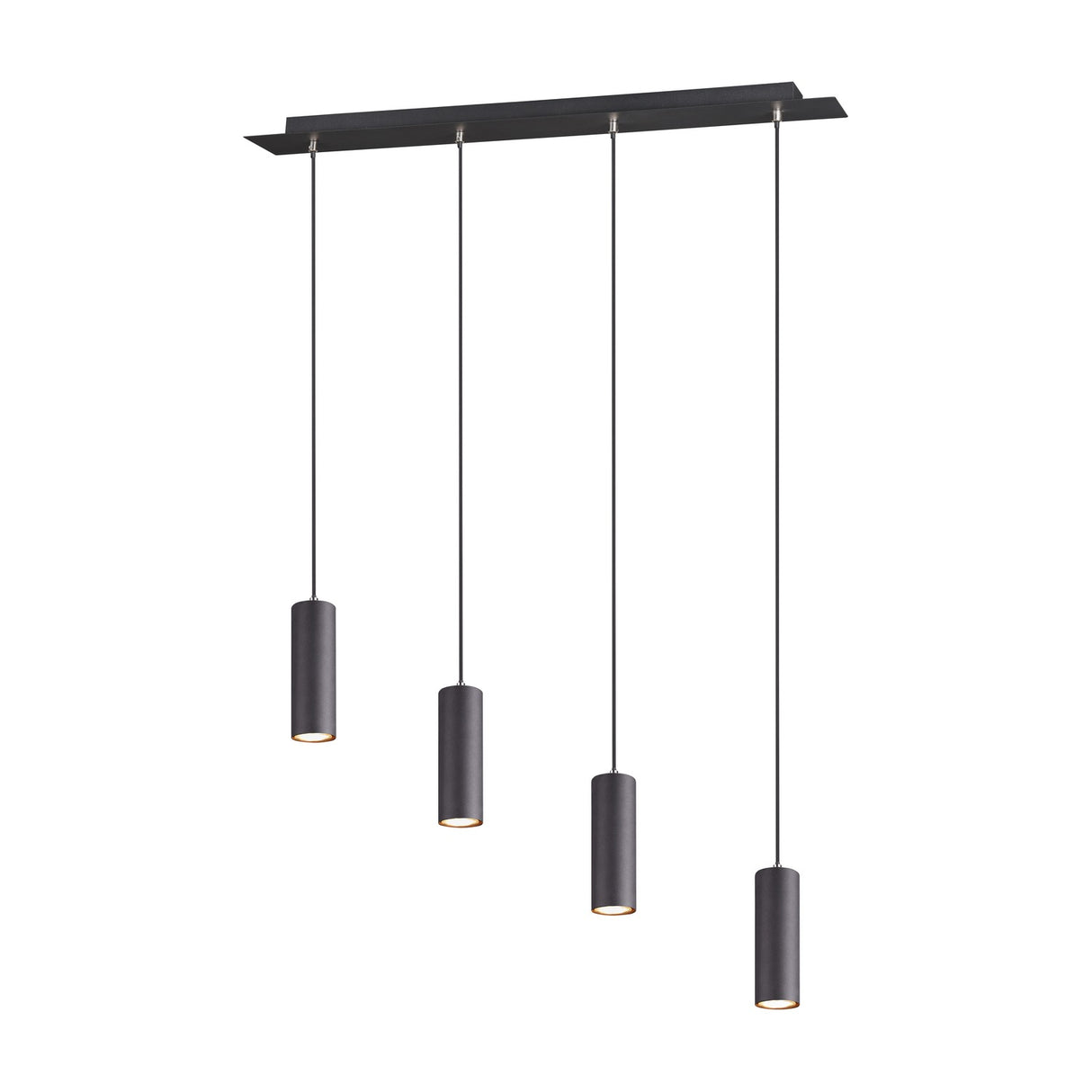 Marley 4 Light Linear 75cm Chandelier – Matt Black