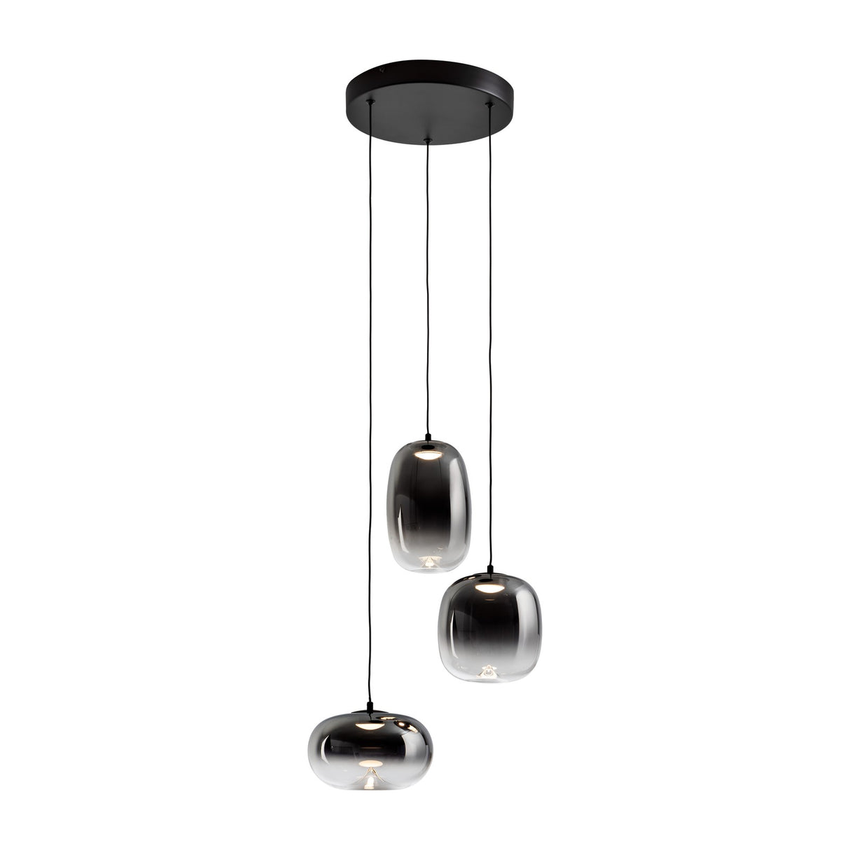 Onice 3 Light LED Pendant - Black