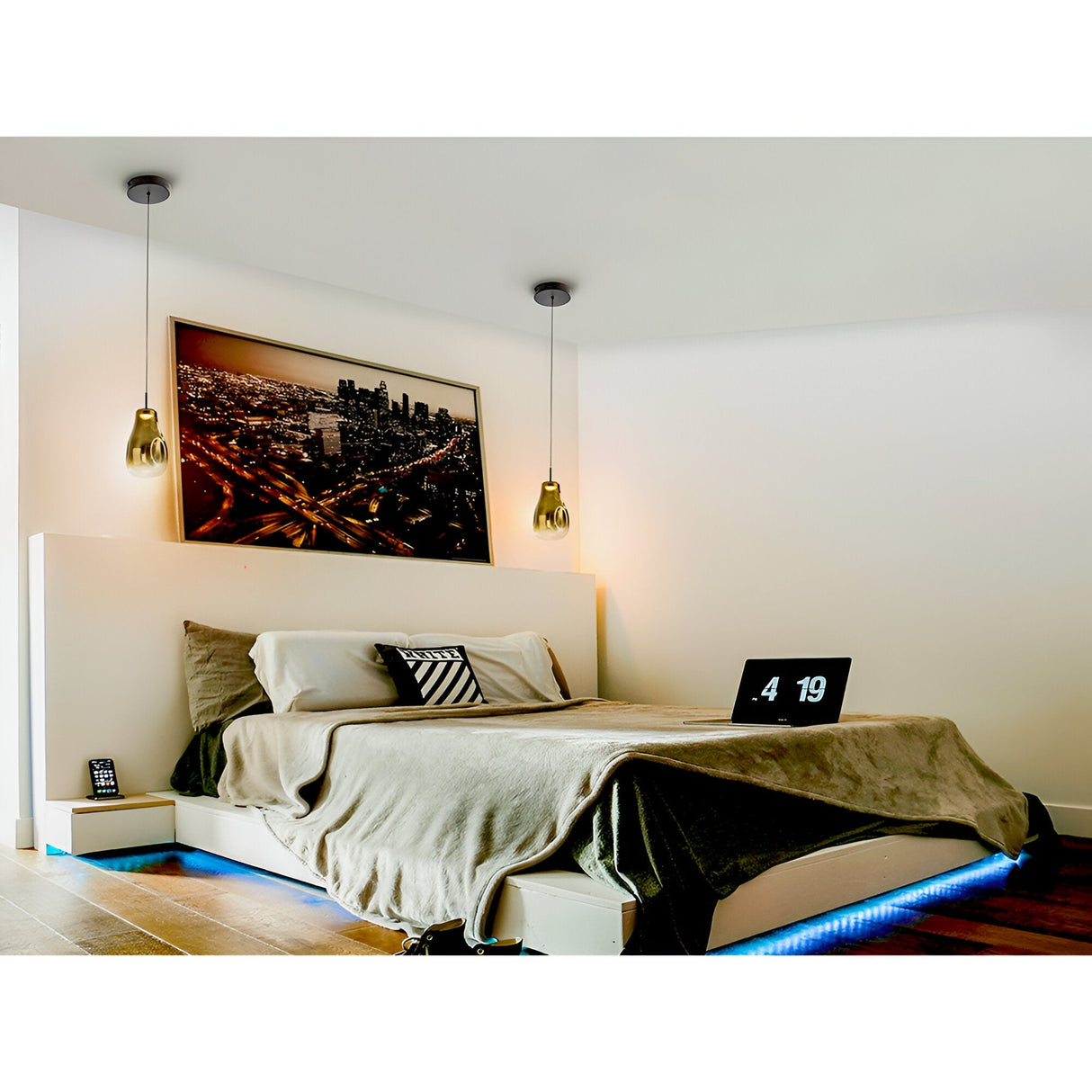 Aledis LED Light Glass Pendant 6W 3000K - Gold