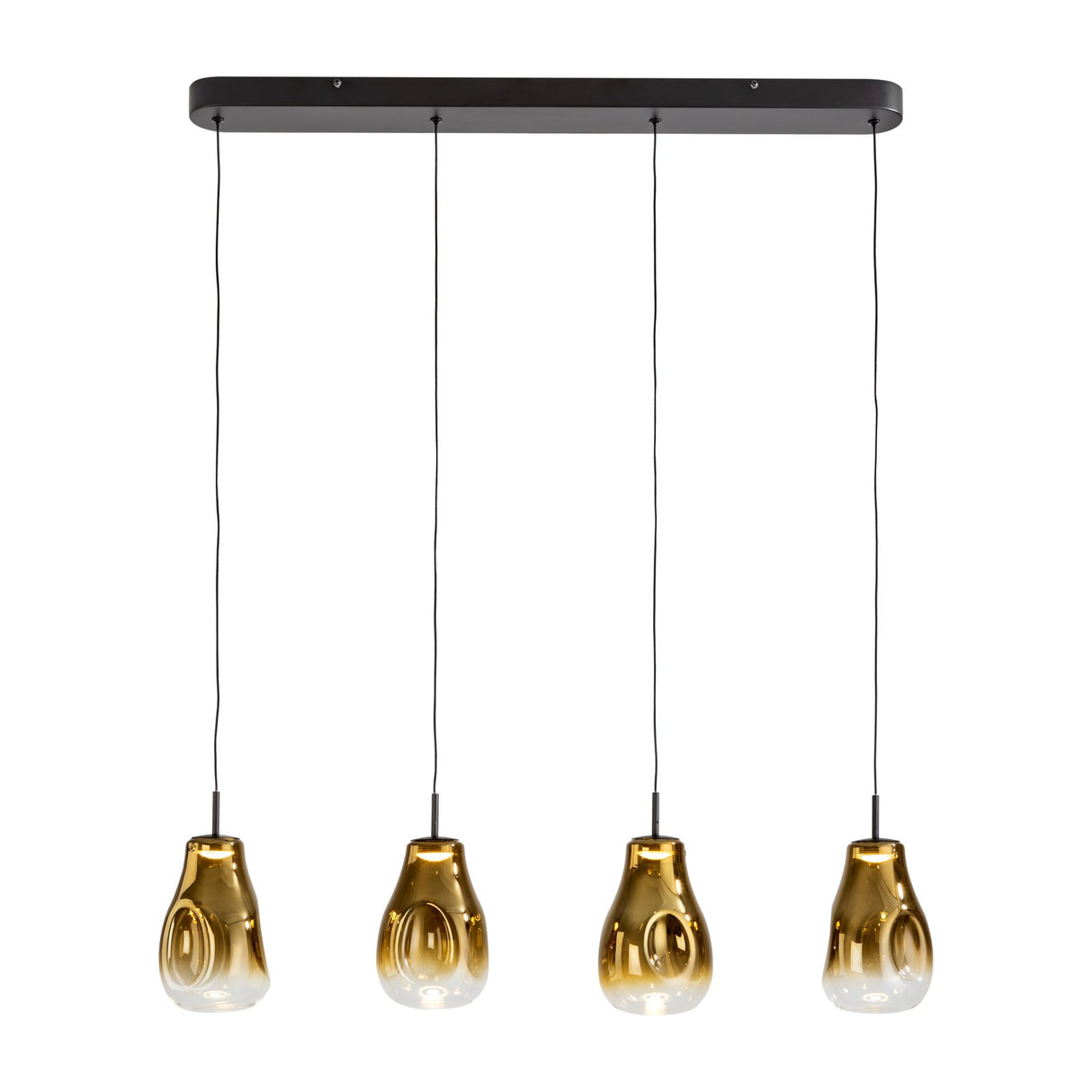 Aledis 4 Light LED Bar Pendant - Gold and Black
