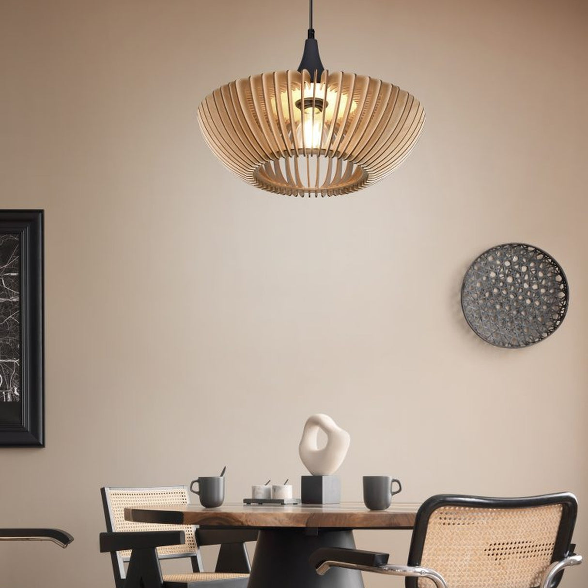 Colino Wooden Pendant – Anthracite