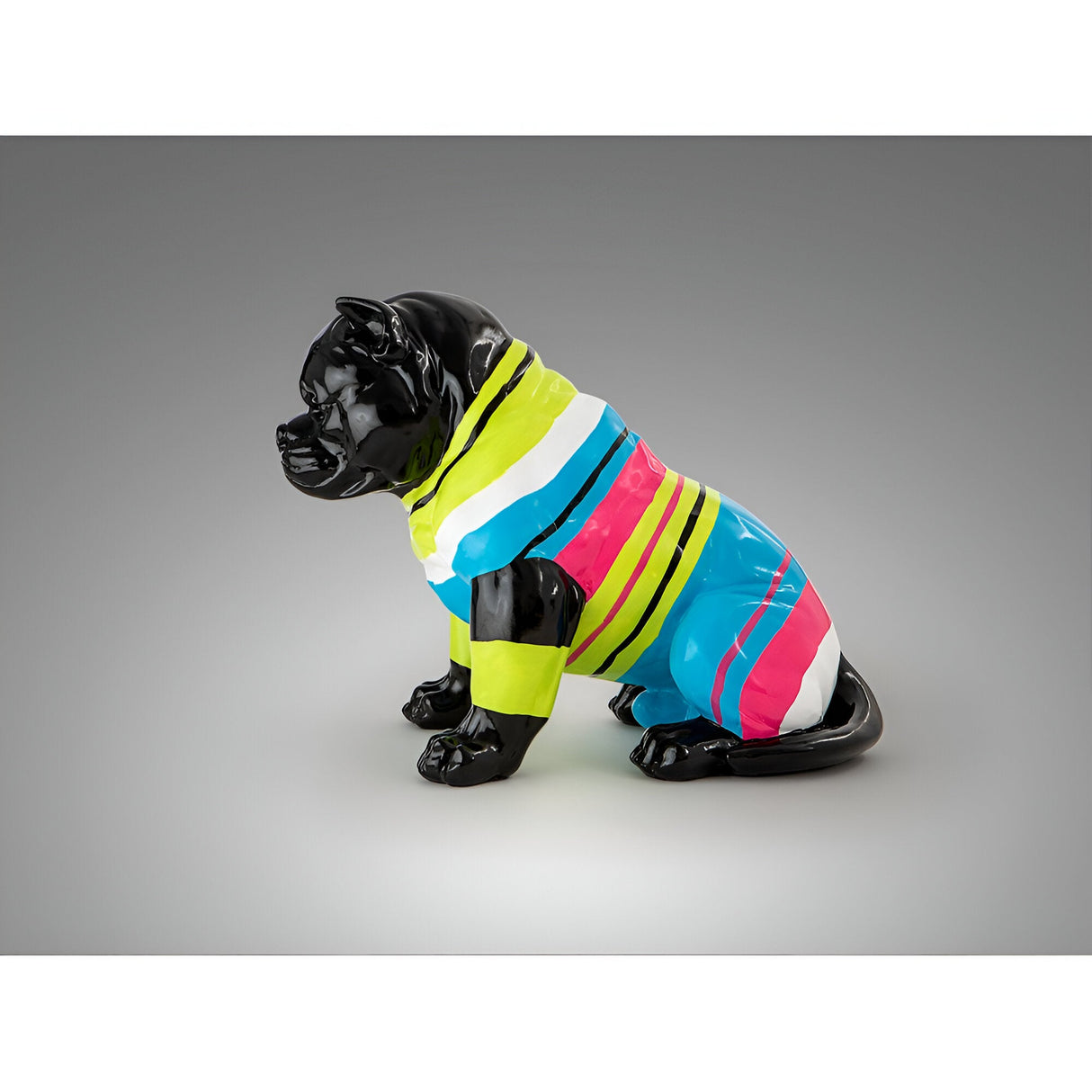 Rocky Black Striped Pitbull Figurine - 41cm