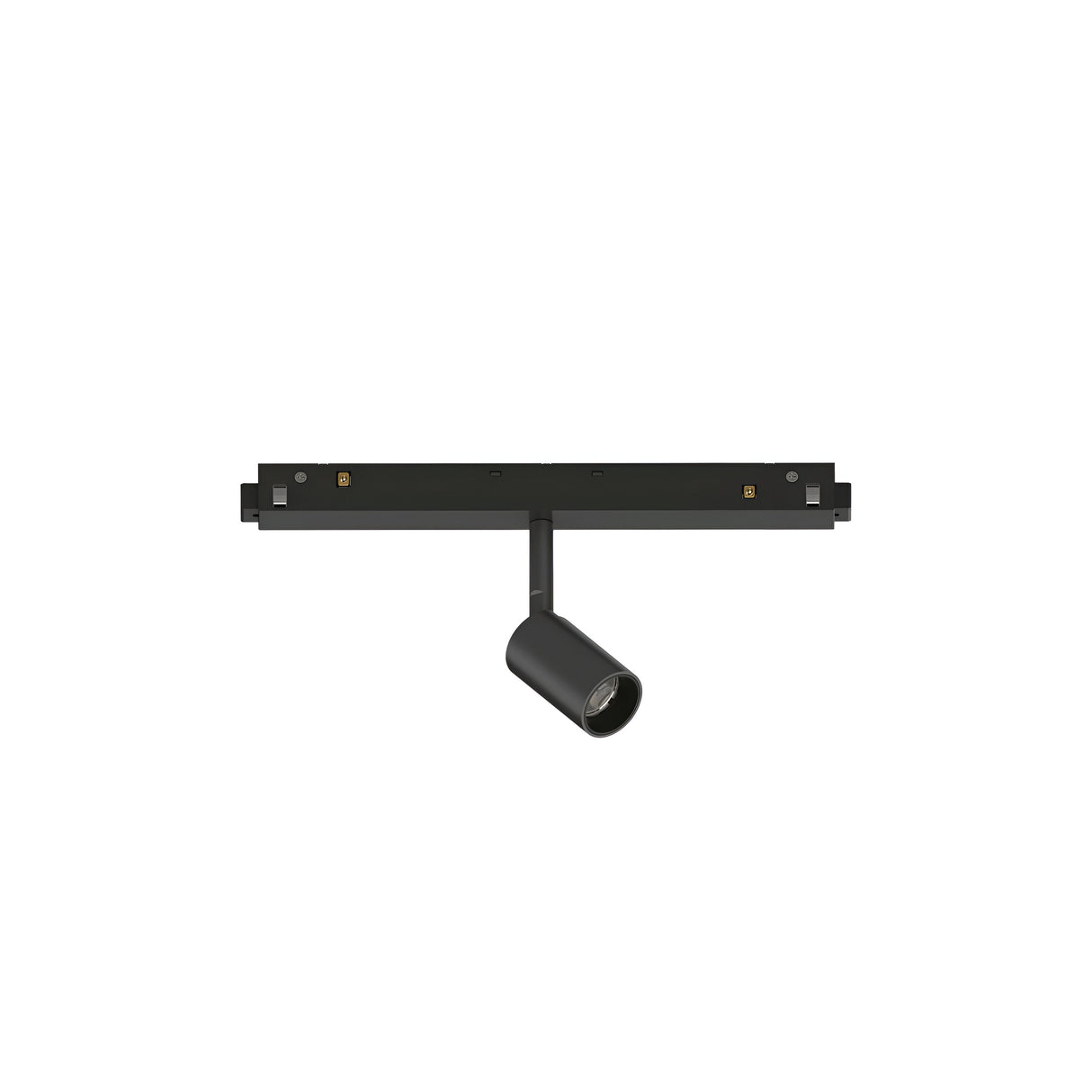 The Luxeon LED Magnetic Track Spotlight 3W 4000K in black is a minimalist track light fixture with an energy-efficient design, featuring a single adjustable spotlight set against a plain white background.