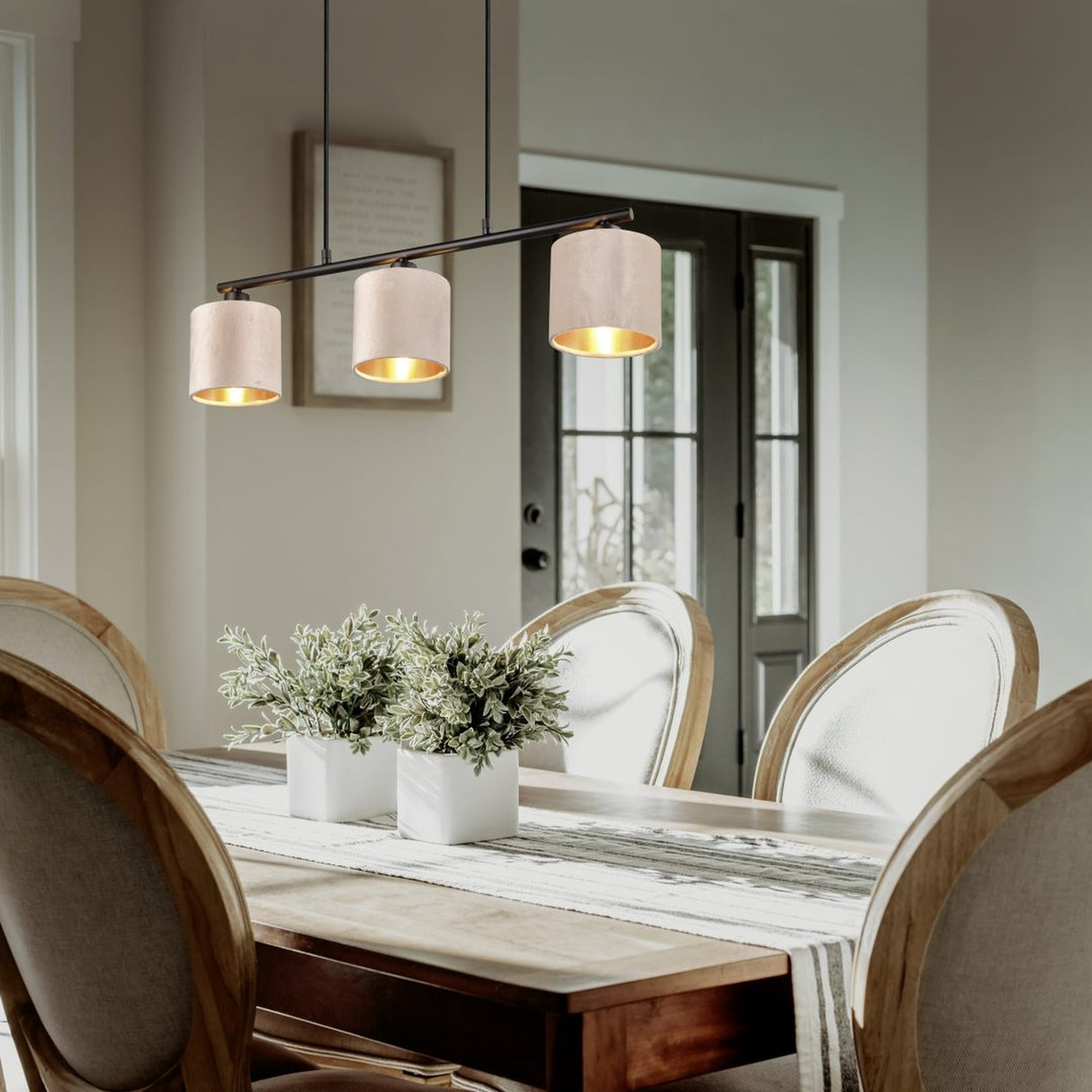 Julieta 3 Light Linear Chandelier – Fawn