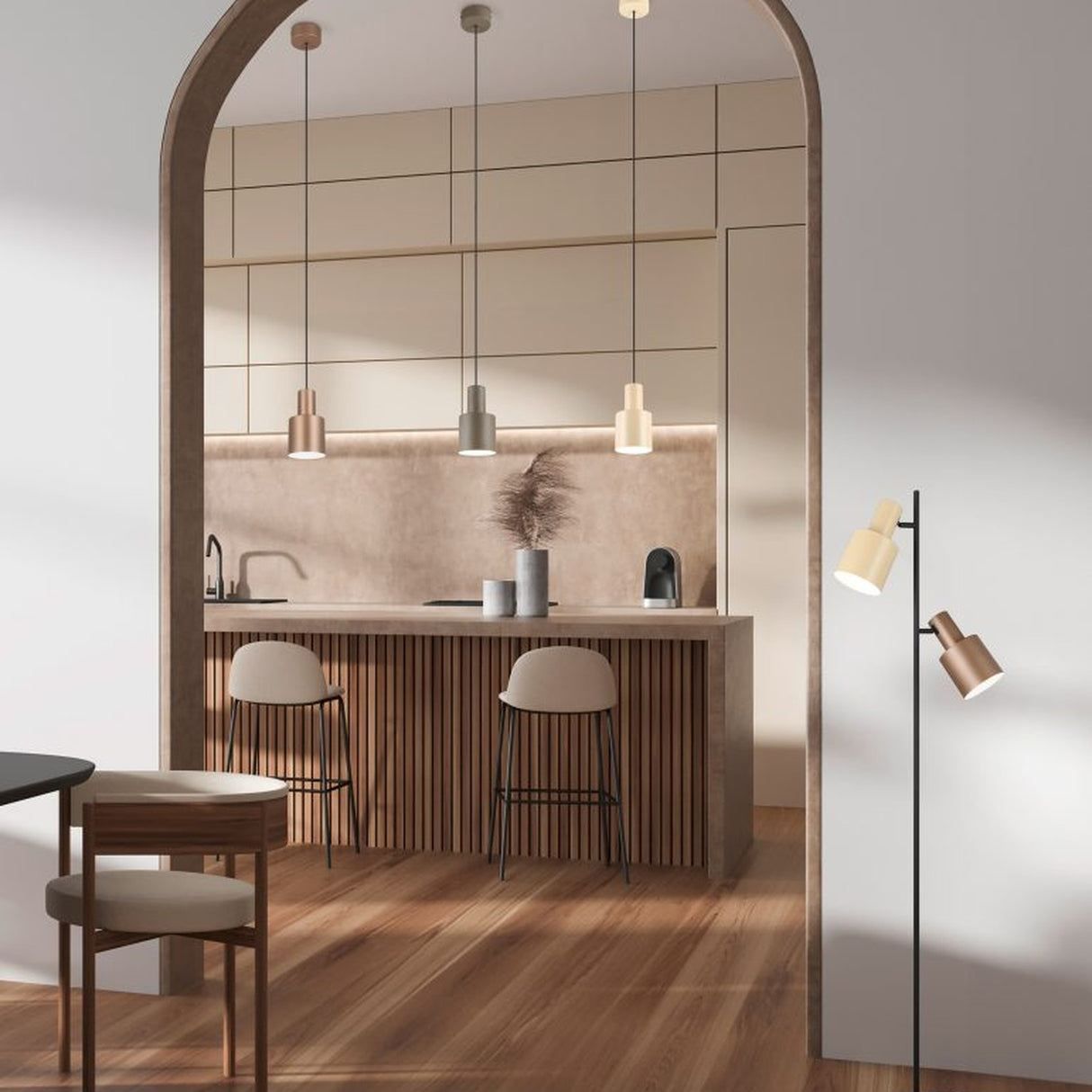 Agudo Tube Pendant – Coffee