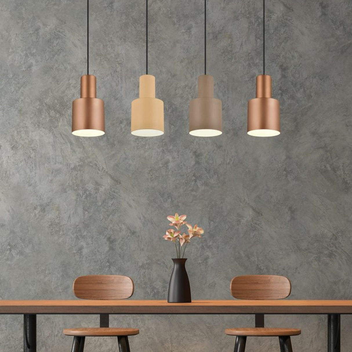 Agudo 4 Light Linear Chandelier – Multicoloured
