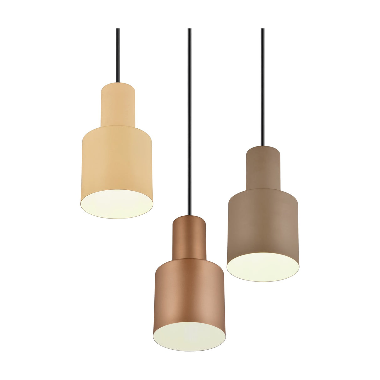 Agudo 3 Light Tube Chandelier – Multicoloured