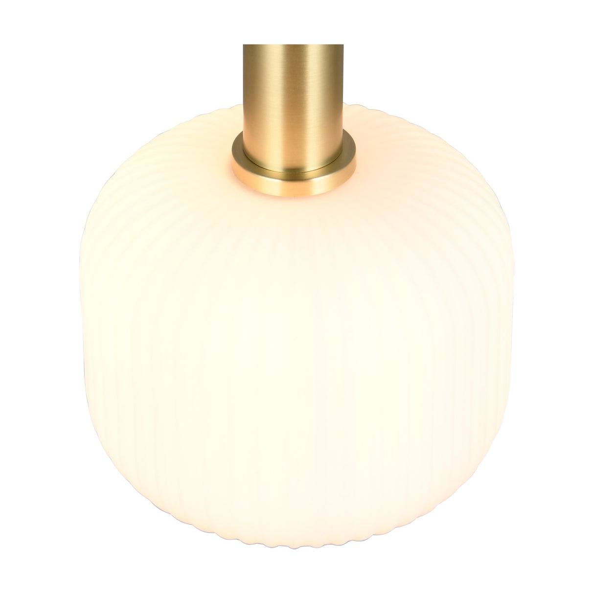 Diva Glass Pendant – Satin Brass