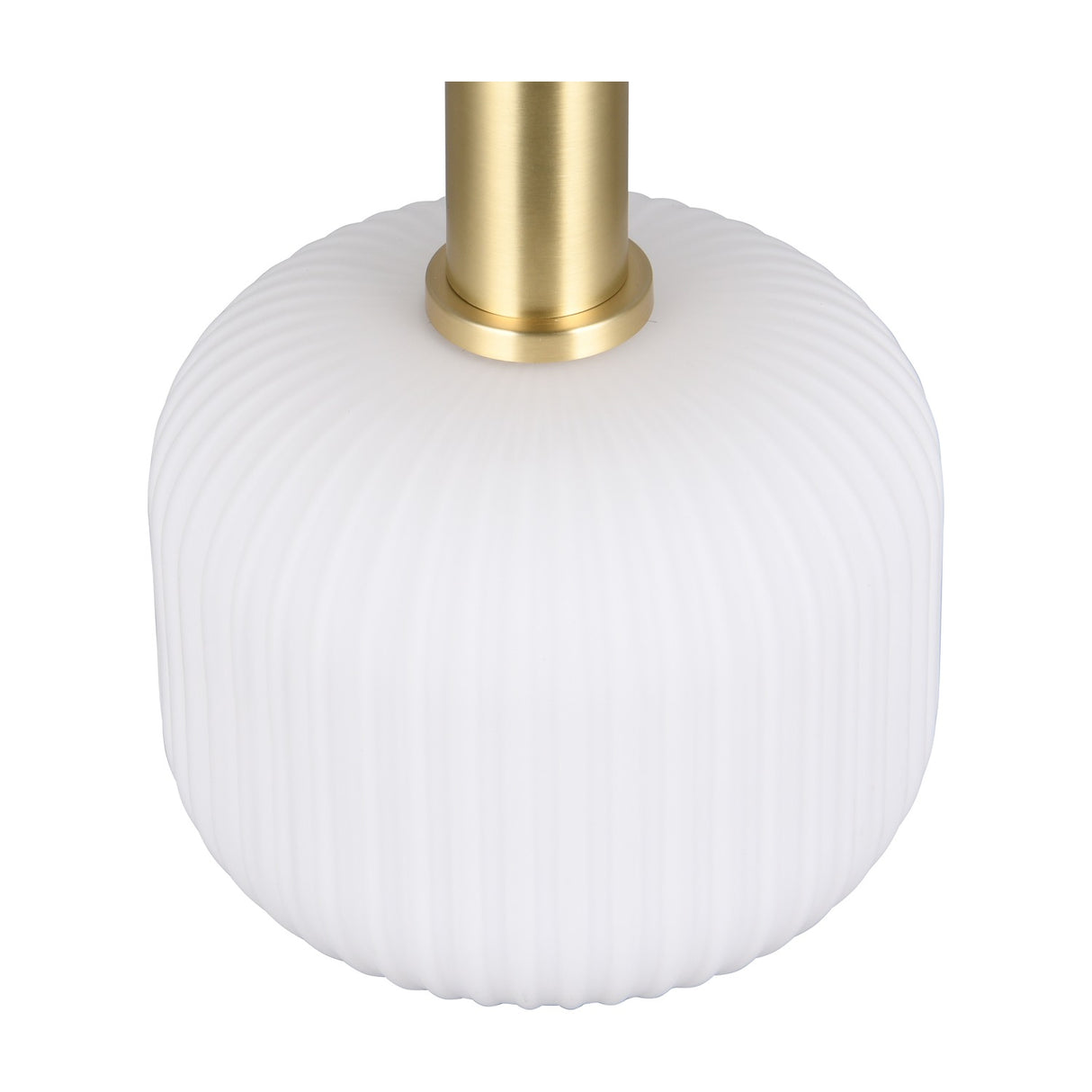 Diva Glass Pendant – Satin Brass