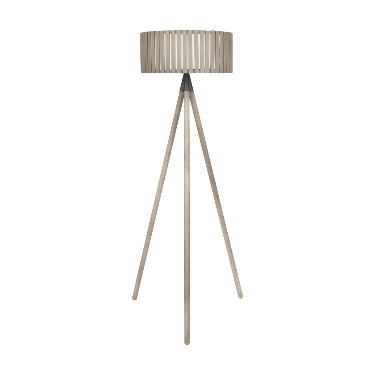Rabanne Slatted Antique Tripod Floor Lamp - 153cm