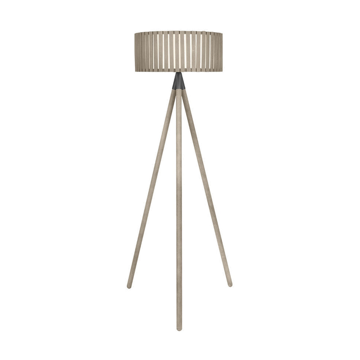 Rabanne Slatted Antique Tripod Floor Lamp - 153cm