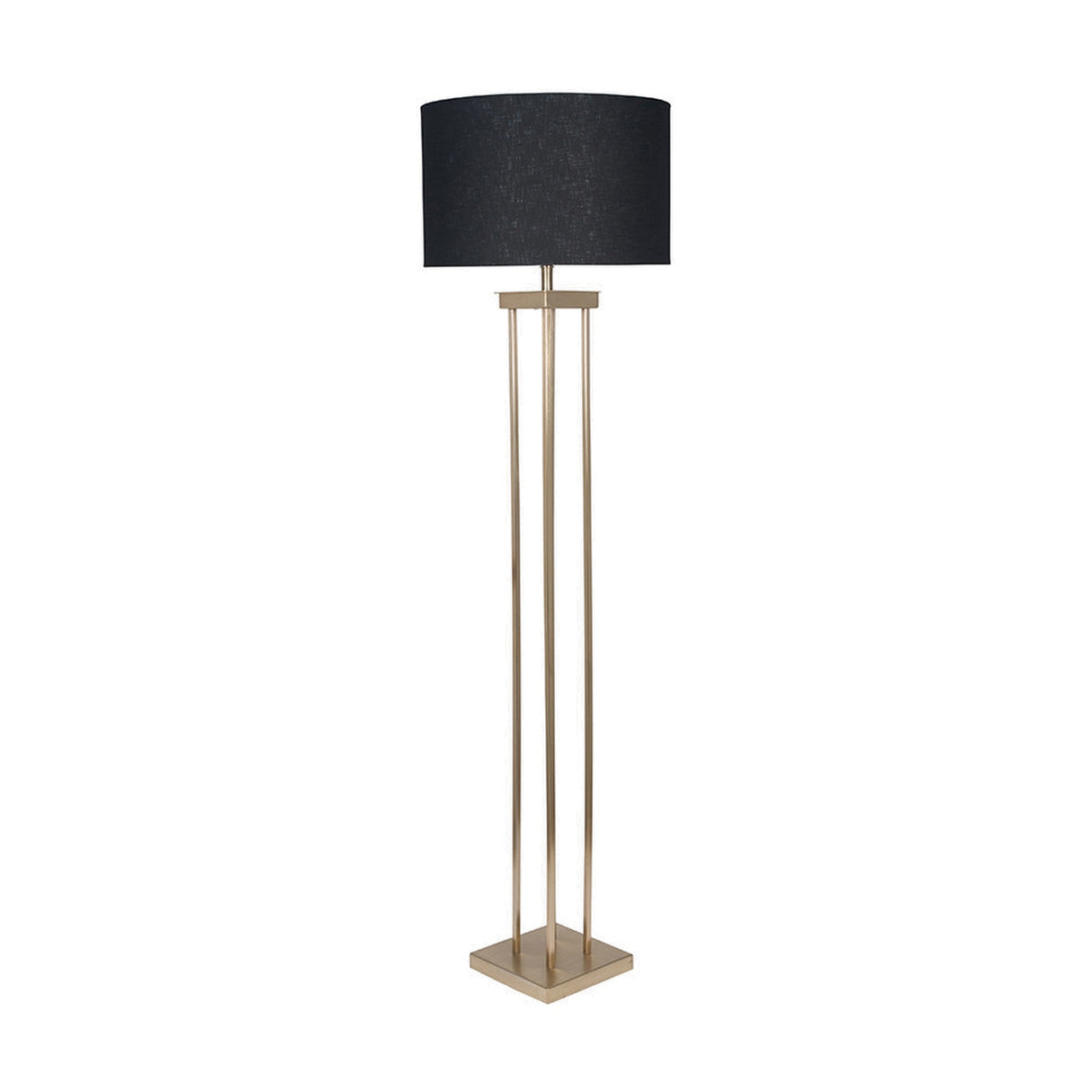 Langston Satin Brass Column Floor Lamp Base - 144cm