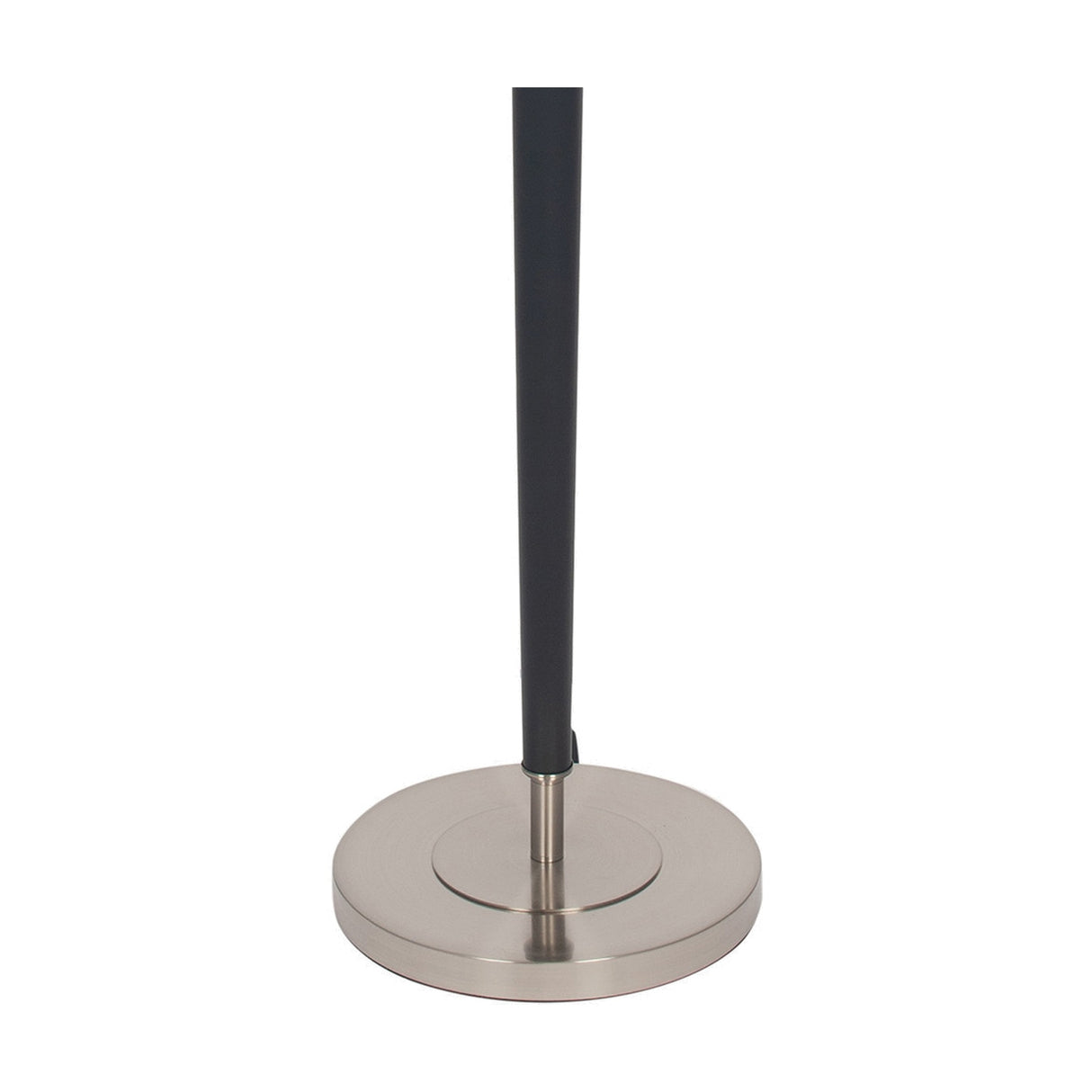 Lowry Brushed Silver & Matt Black Iron Floor Lamp - 161cm