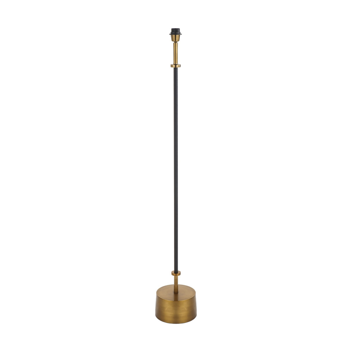 Antoine Black Croc & Antique Brass Floor Lamp Base - 139cm