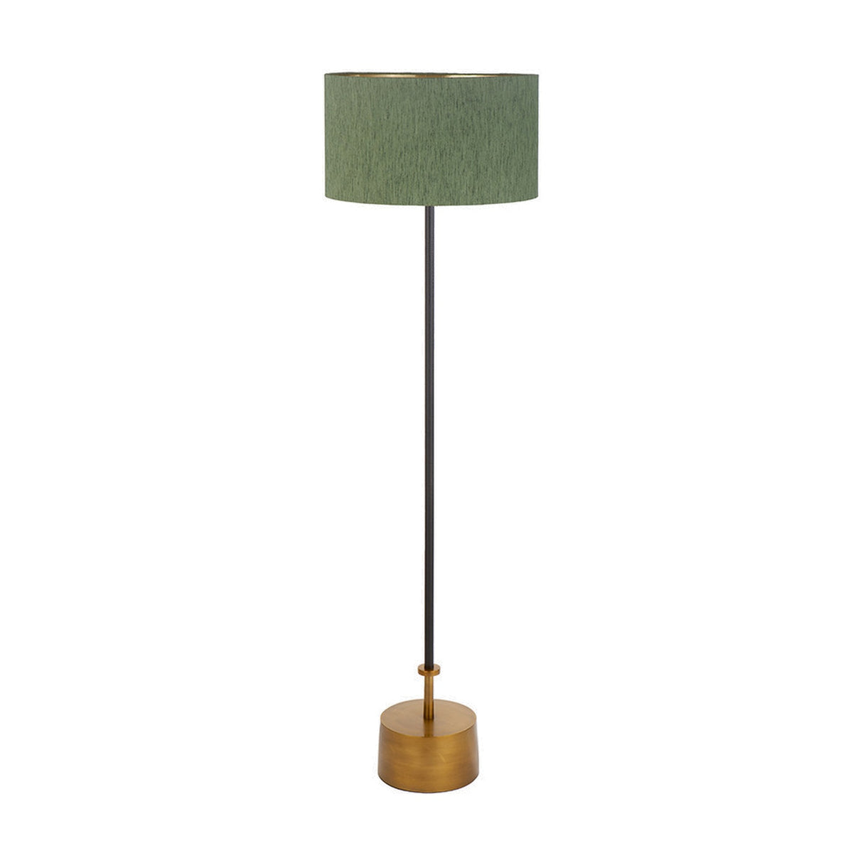 Antoine Black Croc & Antique Brass Floor Lamp Base - 139cm