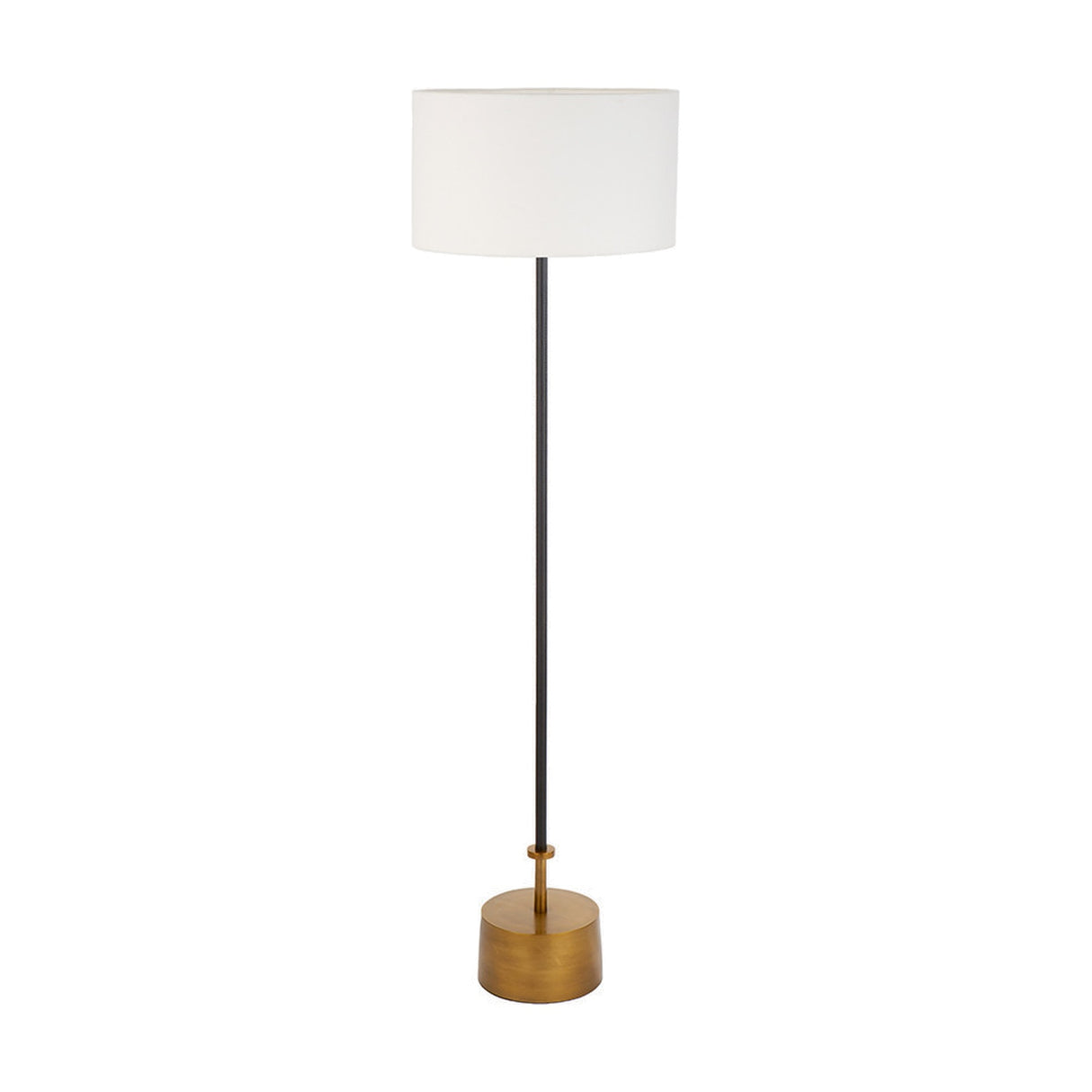 Antoine Black Croc & Antique Brass Floor Lamp Base - 139cm