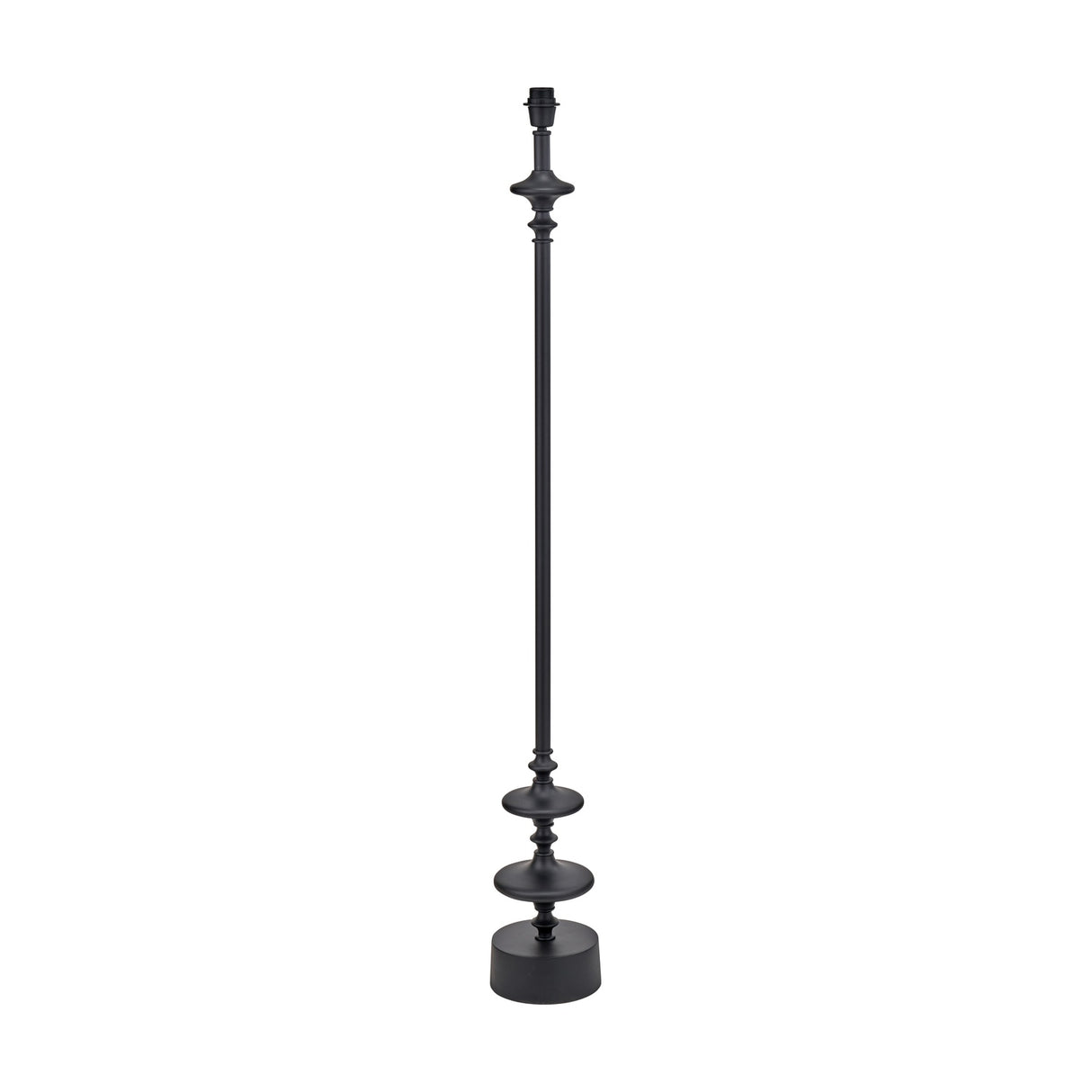 Emilio Matt Black Candlestick Floor Lamp Base - 147cm