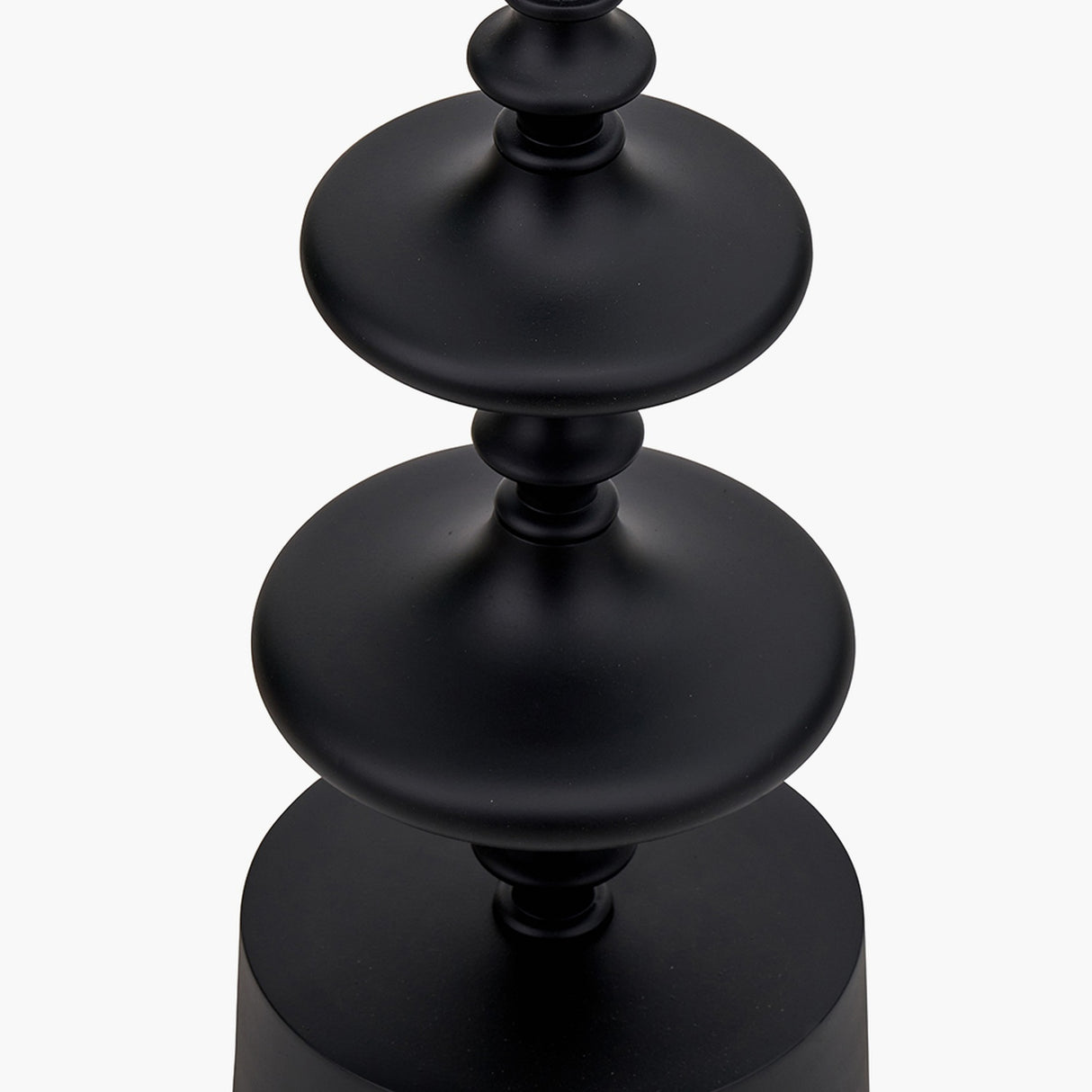 Emilio Matt Black Candlestick Floor Lamp Base - 147cm