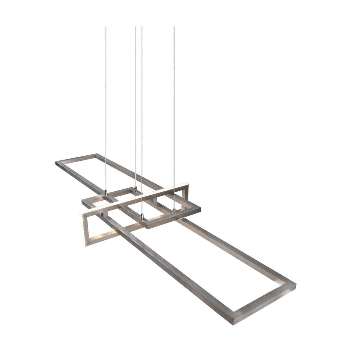 Salinas 3 Light 110cm LED Chandelier – Satin Nickel
