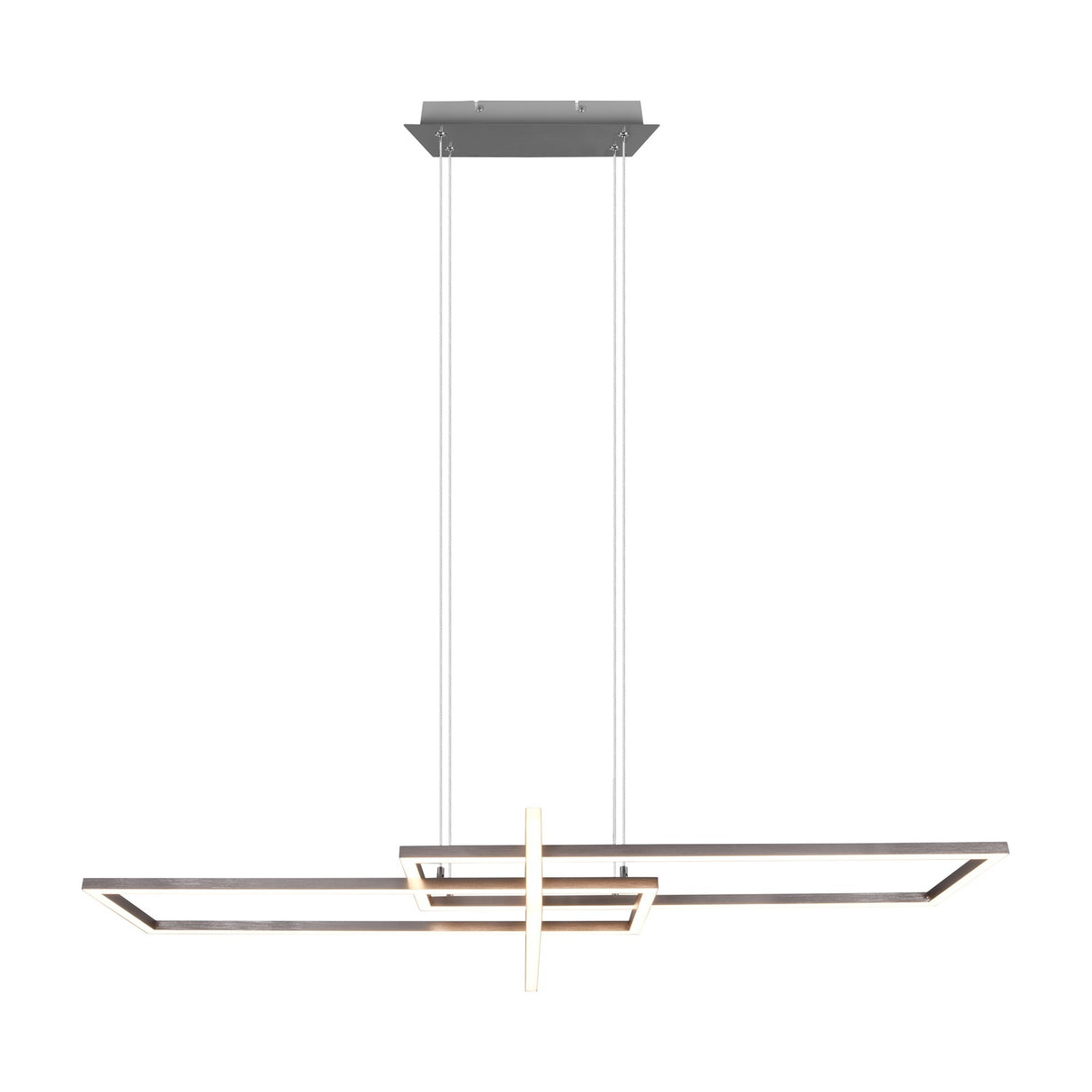 Salinas 3 Light 110cm LED Chandelier – Satin Nickel