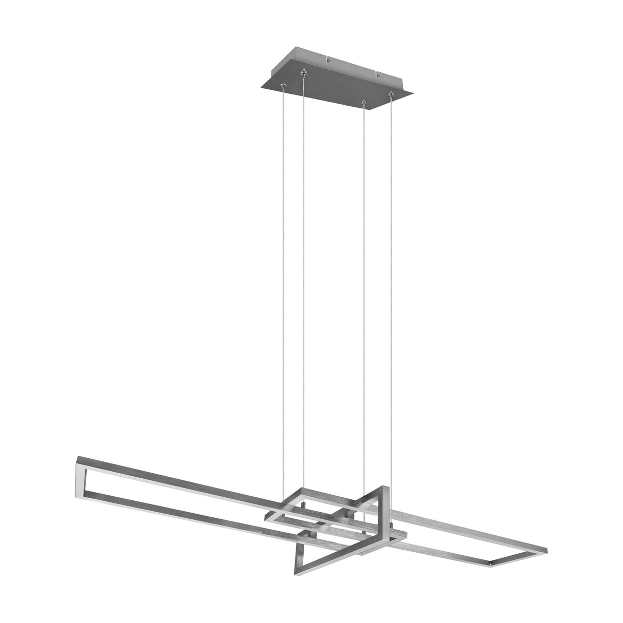 Salinas 3 Light 110cm LED Chandelier – Satin Nickel