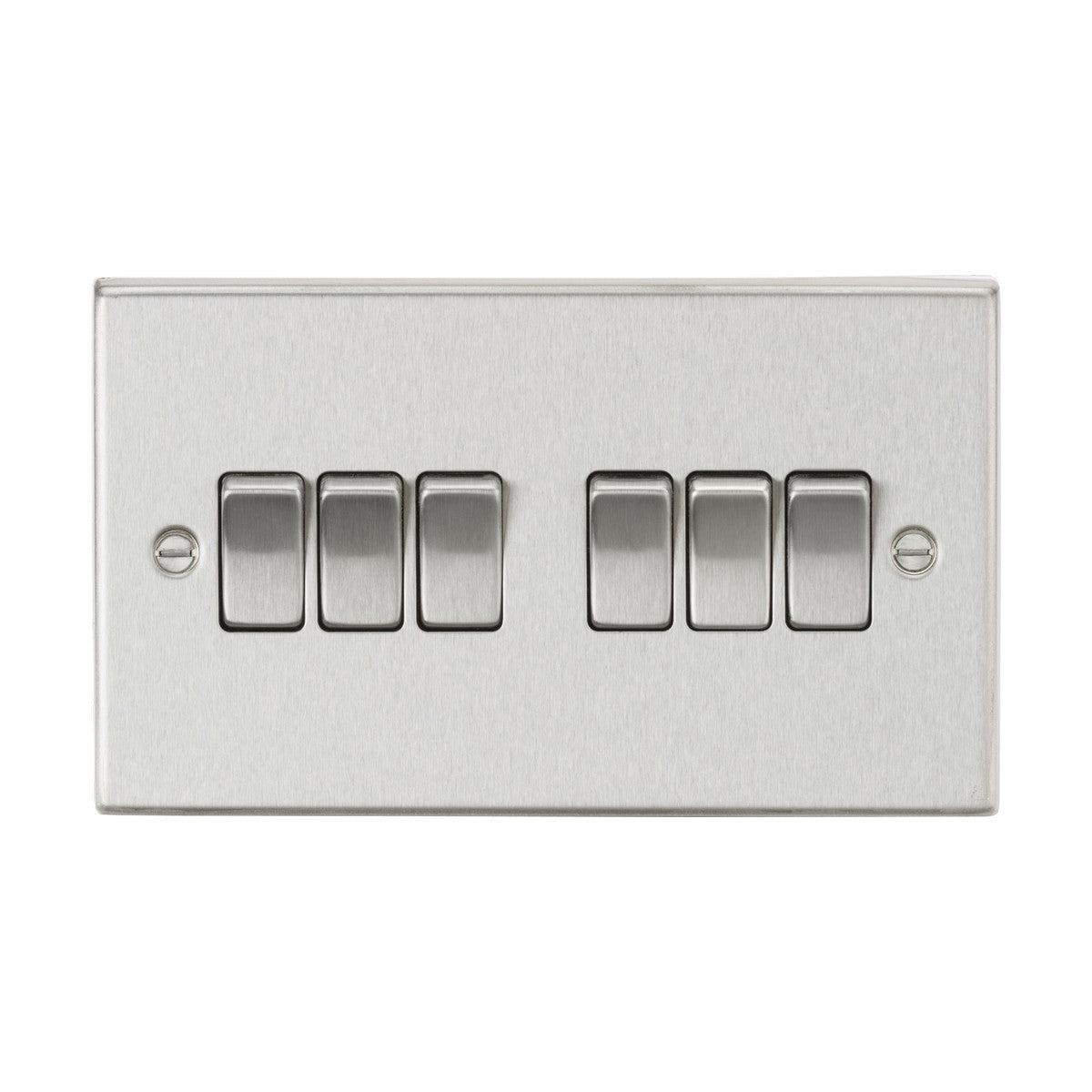10AX 6G 2-way Plate Switch - Brushed Chrome
