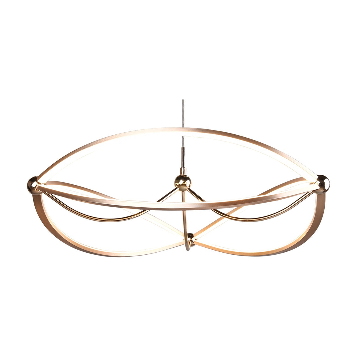 Charivari LED Ring Chandelier – Satin Brass