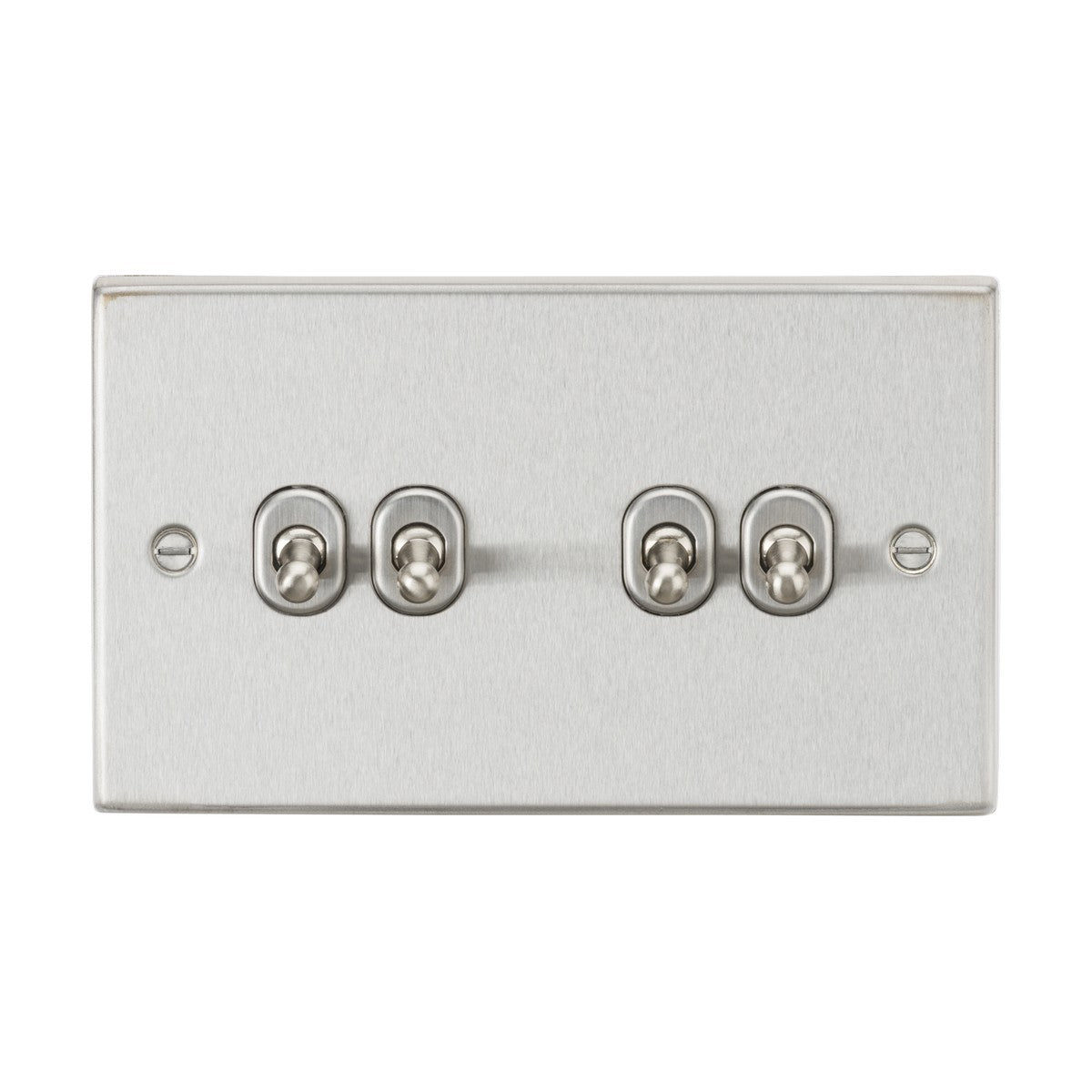 10AX 4G 2-way Toggle Switch - Brushed Chrome