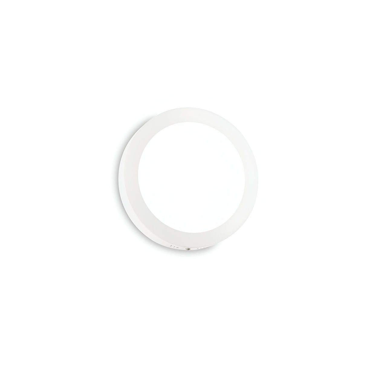 The Zephyrus Round LED Ceiling & Wall Light, with its 13.5W power and 4000K color temperature, features a minimalist and energy-efficient design in white, perfectly set against a plain background with a diameter of 17cm.