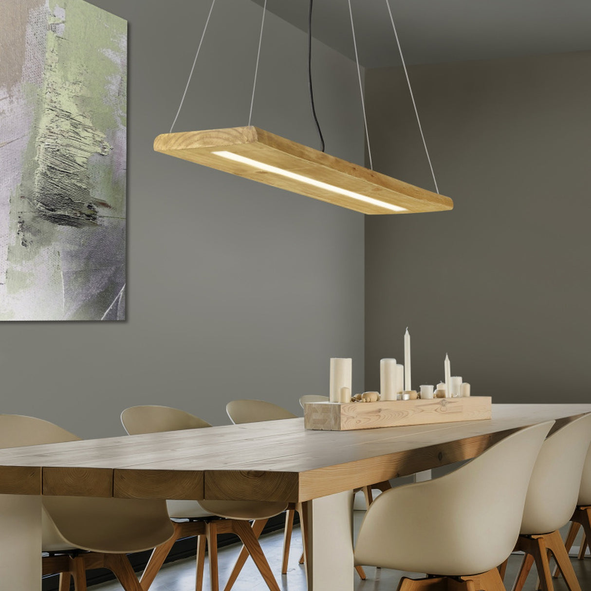 Brad LED Wooden Pendant – Wood