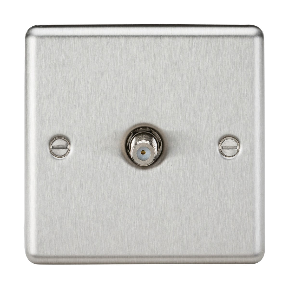 SAT TV Outlet - Brushed Chrome