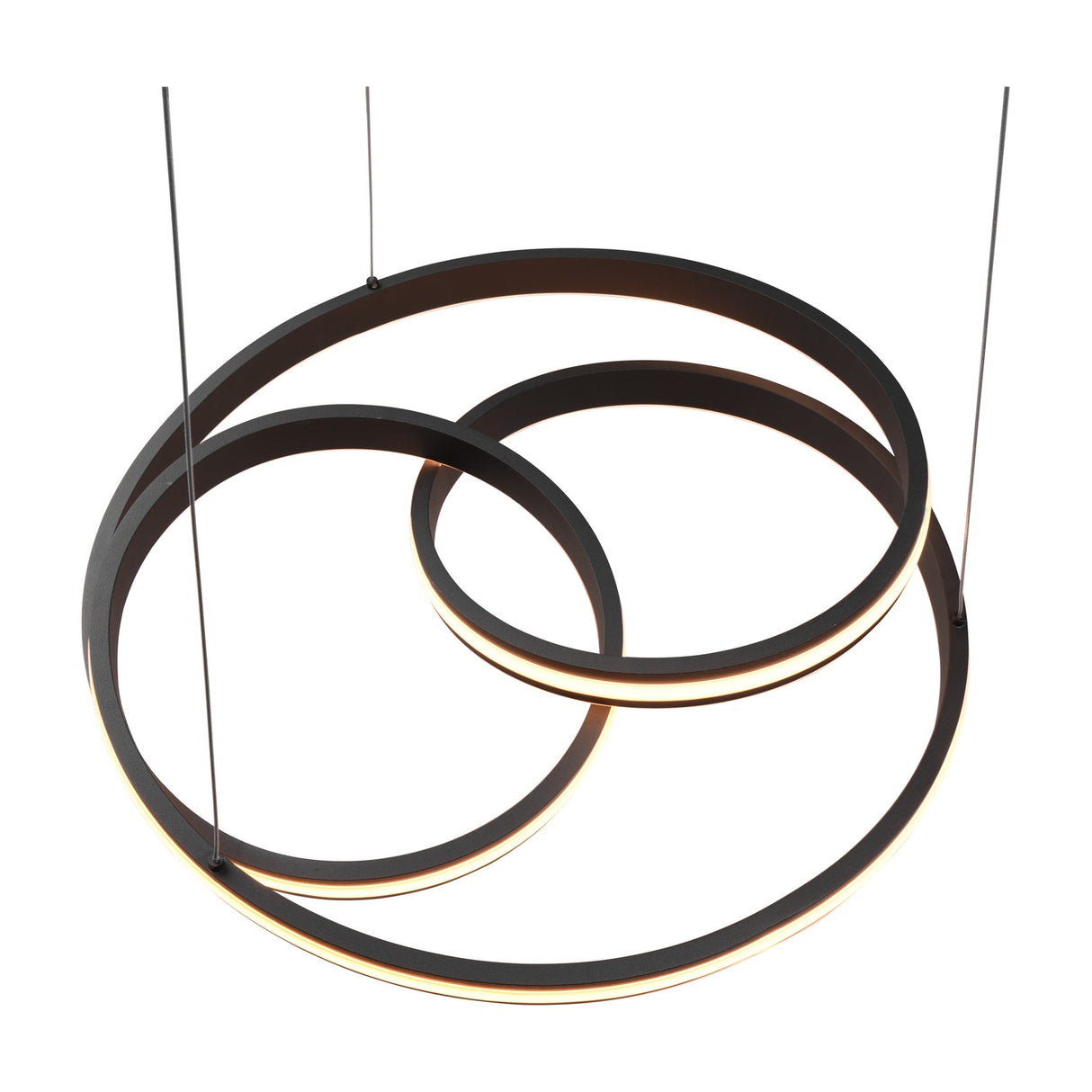 Nuria LED Ring Chandelier – Matt Black