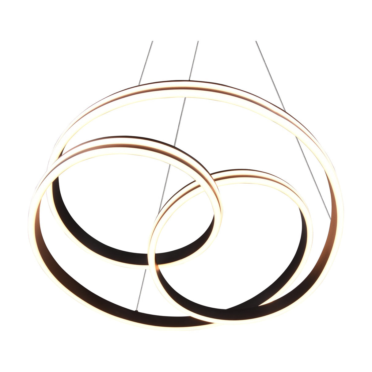 Nuria LED Ring Chandelier – Matt Black