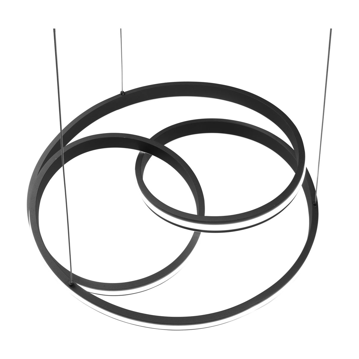 Nuria LED Ring Chandelier – Matt Black