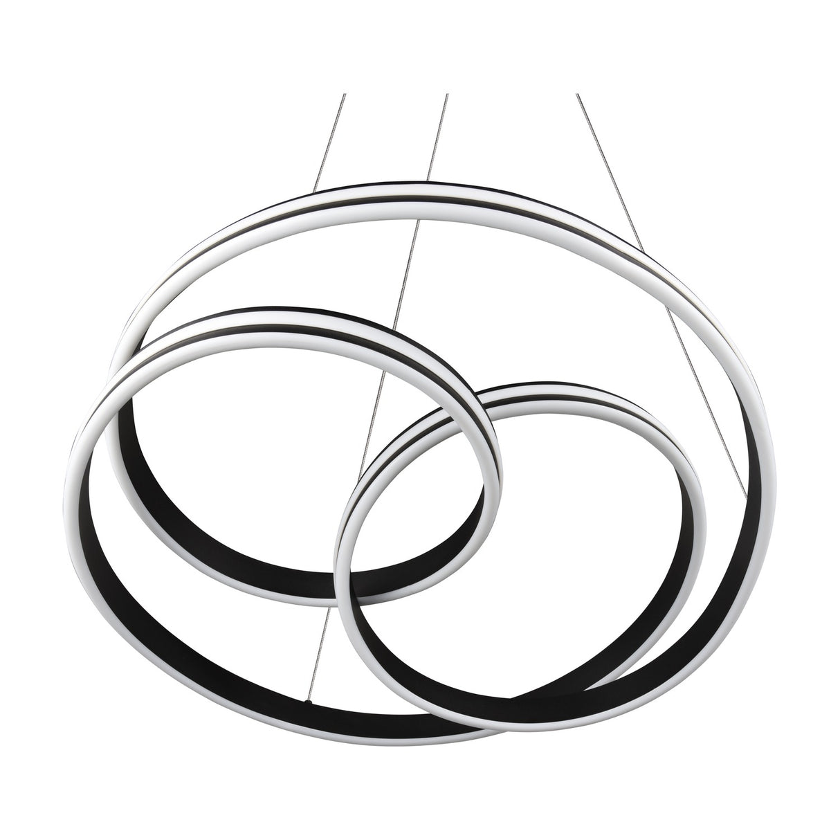 Nuria LED Ring Chandelier – Matt Black