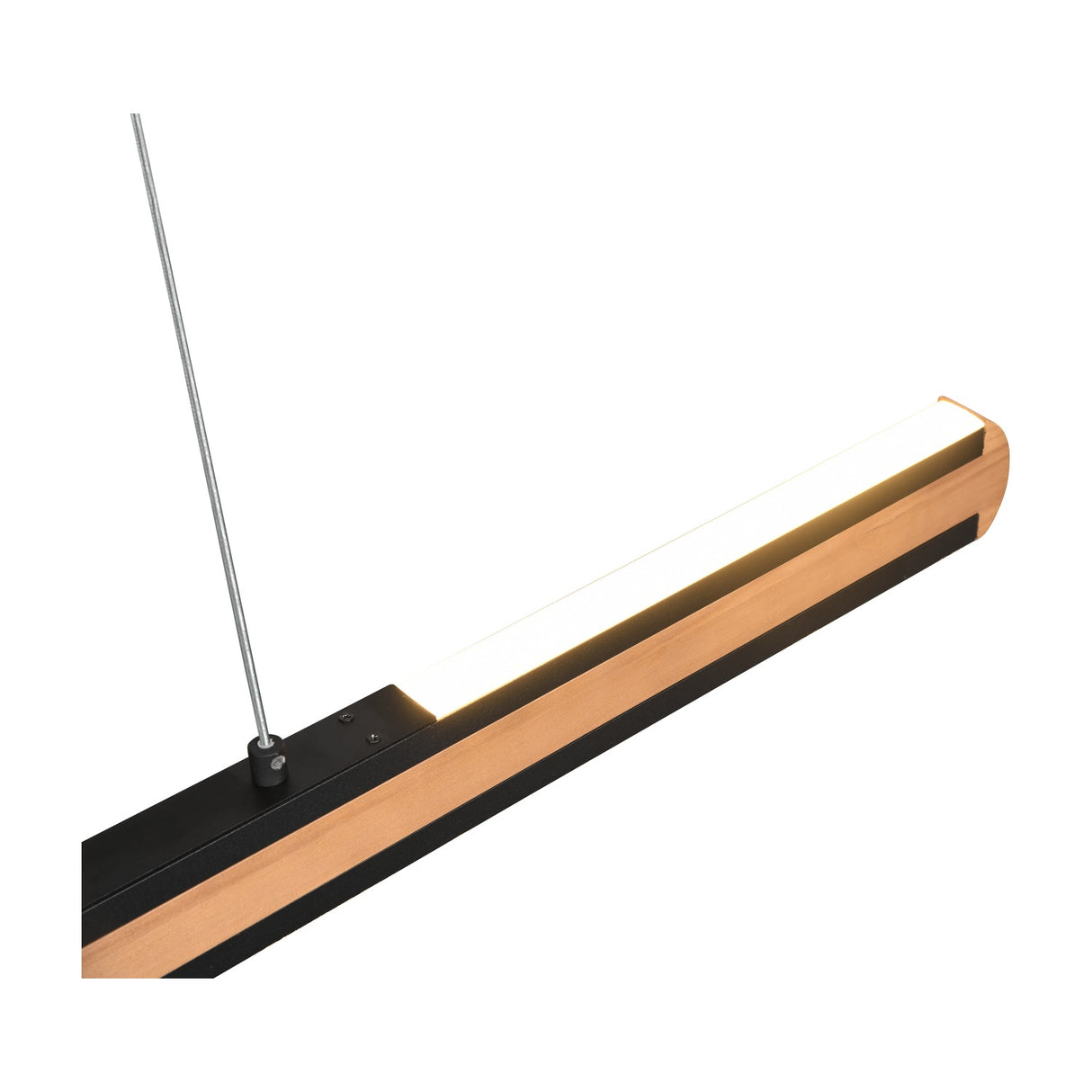 Deacon LED Up Down Wooden Pendant – Natural